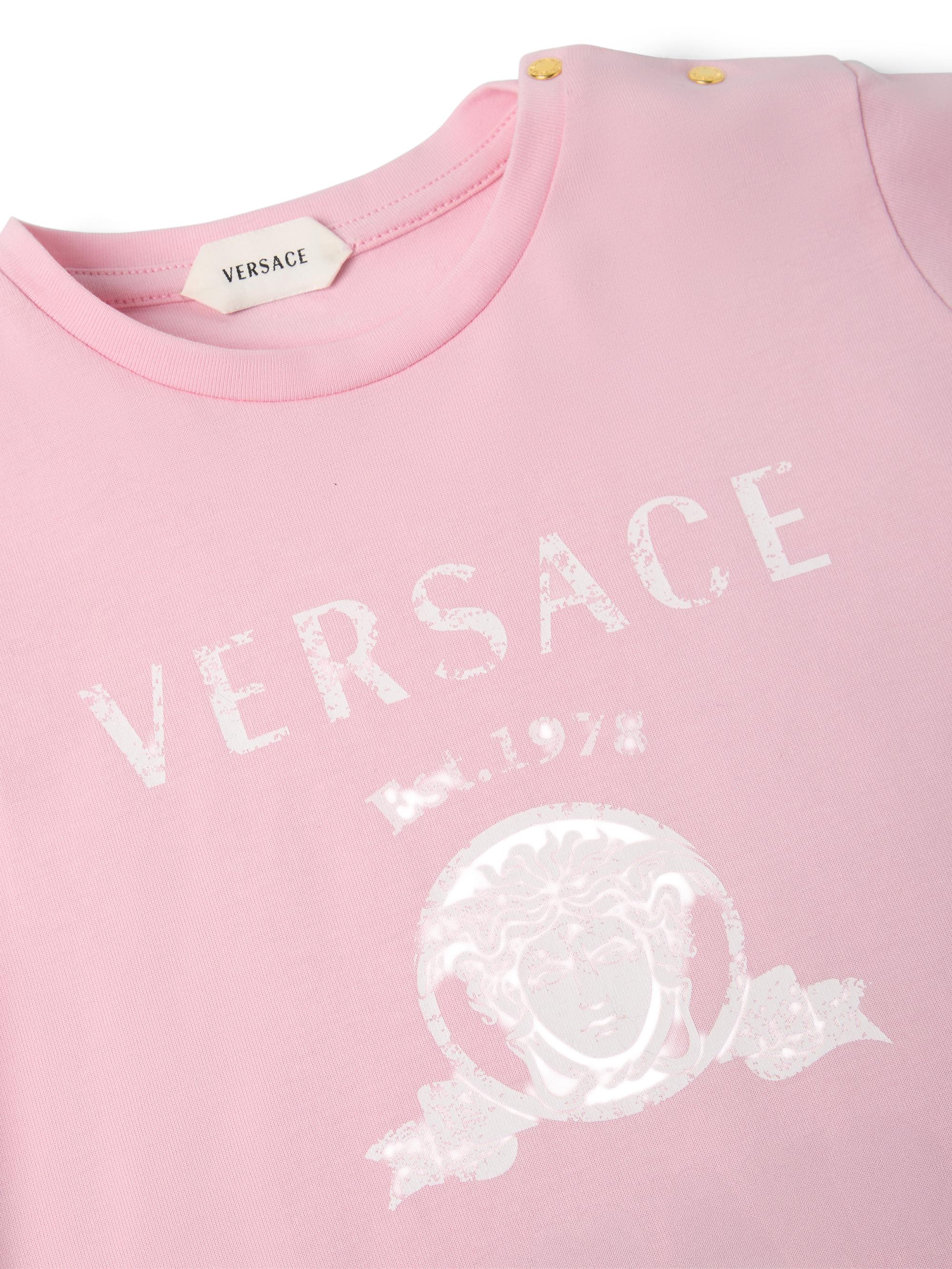 Versace Baby Girl's & Little Girl's  Varsity Print T-Shirt - Pastel Pink | Thumbnail 3