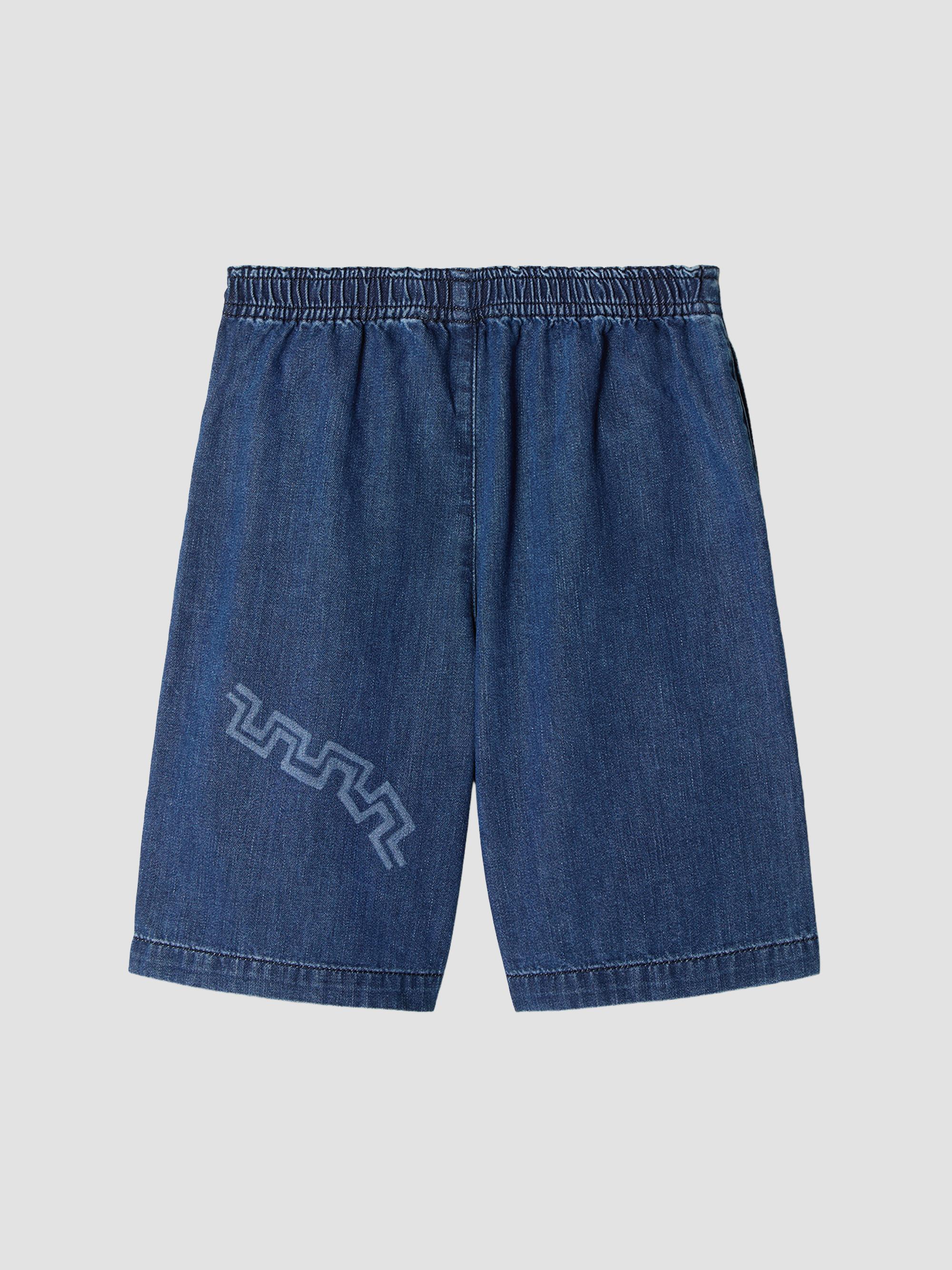 Versace Little Boy's & Boy's Laser Logo Denim Shorts - Medium Blue | Thumbnail 2