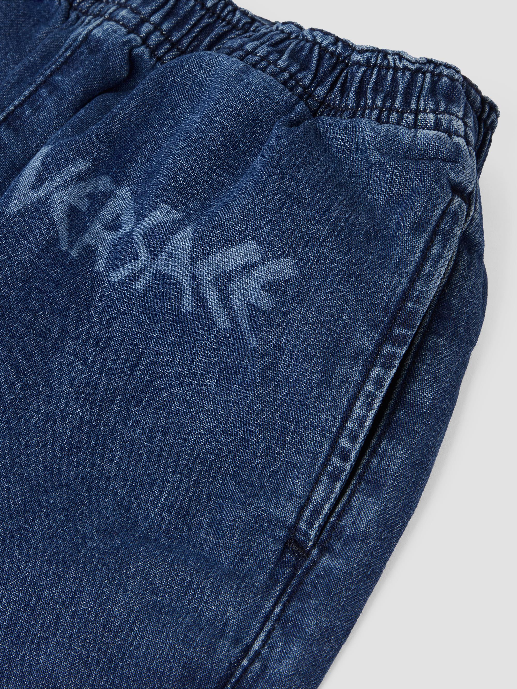 Versace Little Boy's & Boy's Laser Logo Denim Shorts - Medium Blue | Thumbnail 3