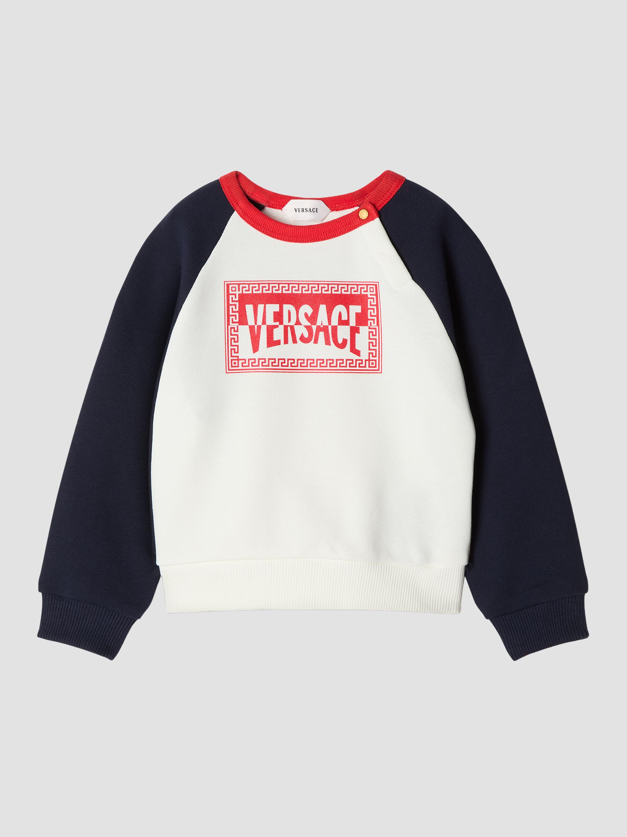Versace Baby's & Little Kid's Logo Crewneck Sweatshirt - Dark Navy