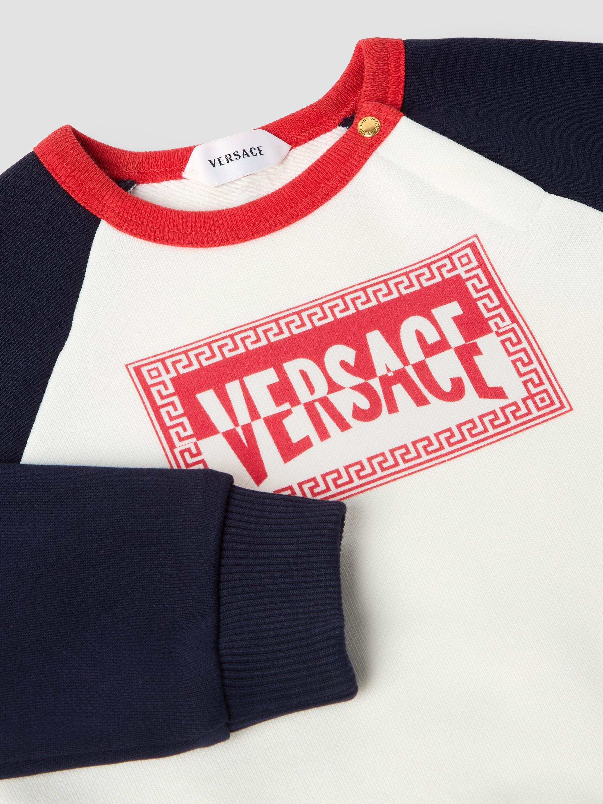 Versace Baby's & Little Kid's Logo Crewneck Sweatshirt - Dark Navy | Thumbnail 3