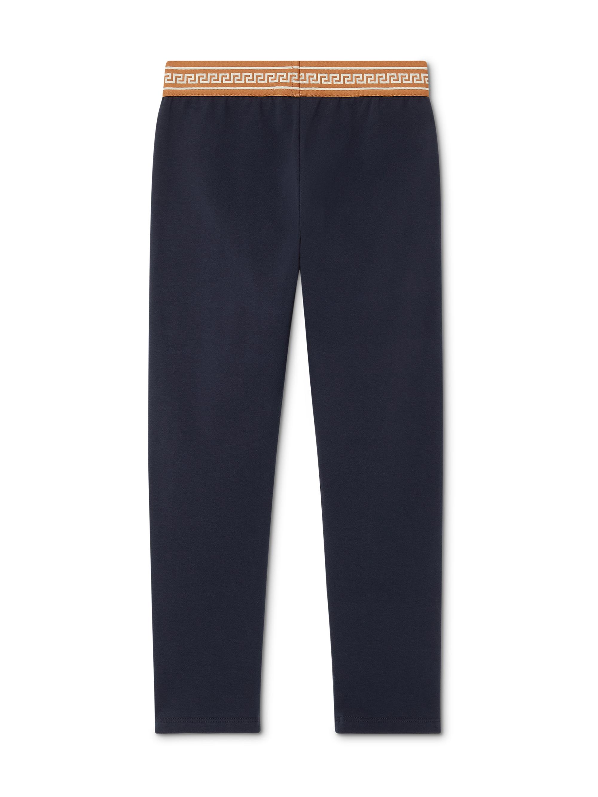Versace Little Girl's & Girl's Logo Stretch-Cotton Jersey Leggings - Dark Navy | Thumbnail 2