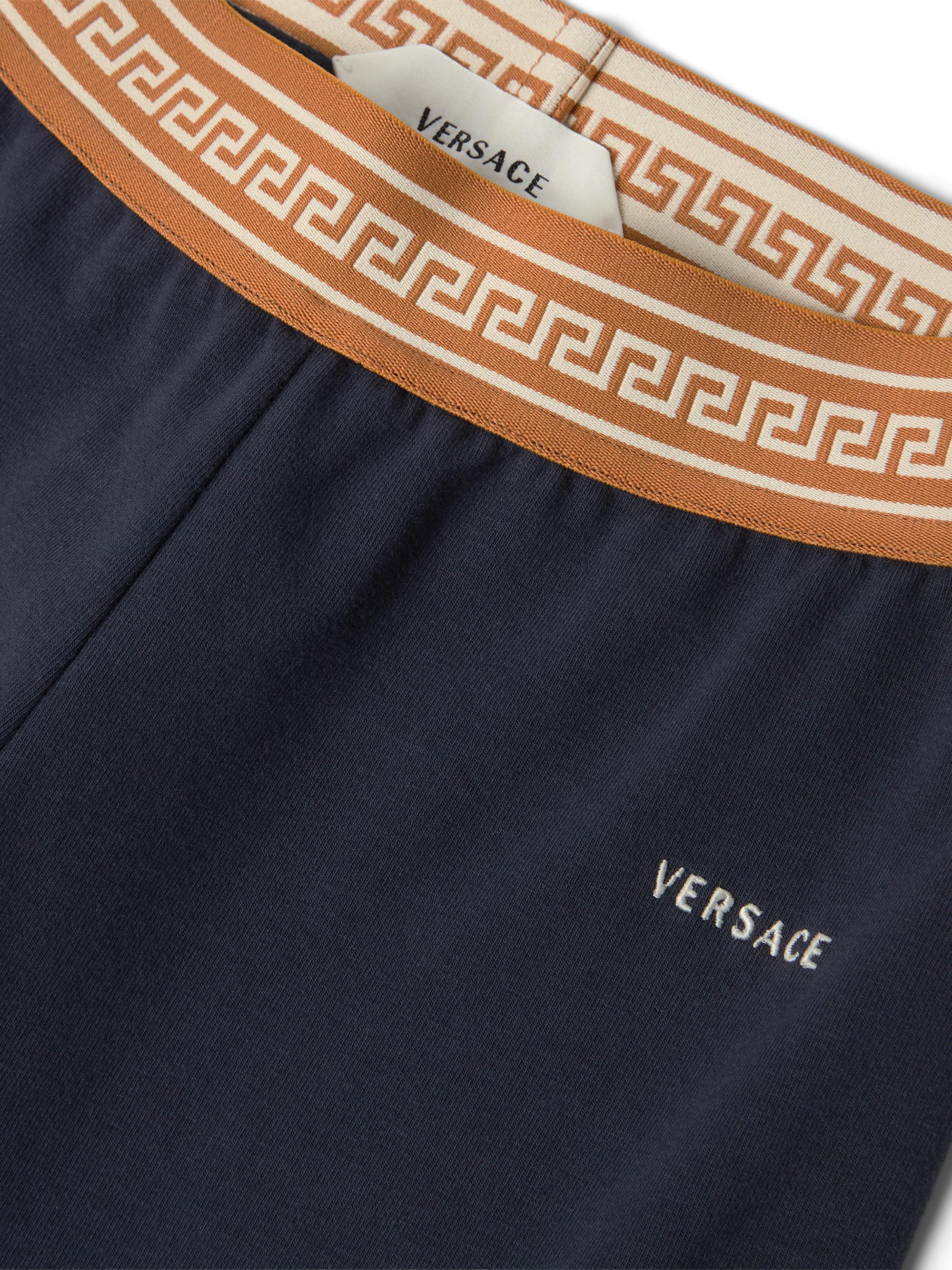 Versace Little Girl's & Girl's Logo Stretch-Cotton Jersey Leggings - Dark Navy | Thumbnail 3