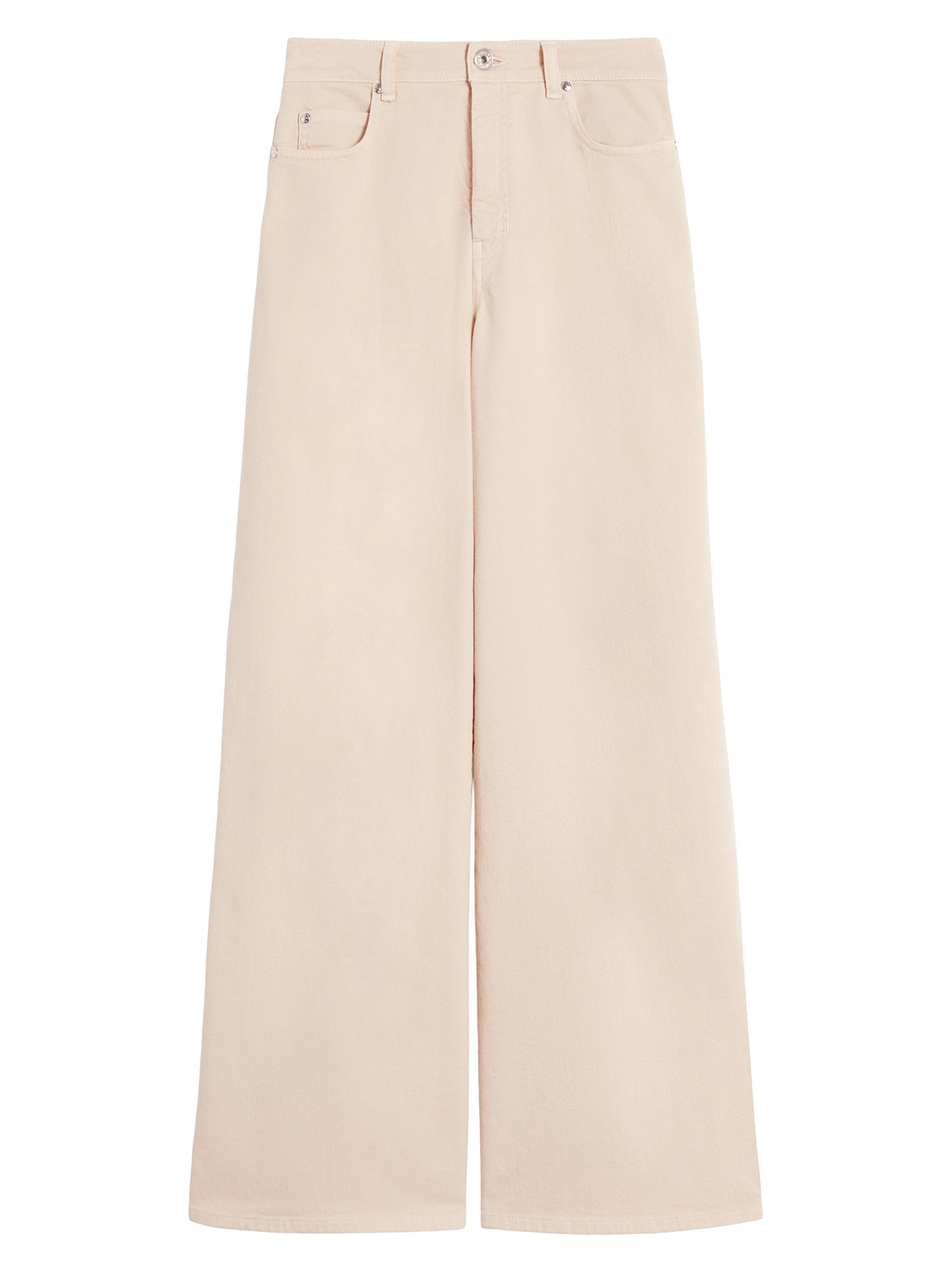 Weekend Max Mara Women's Cotton Drill Wide Leg Jeans - Sand
