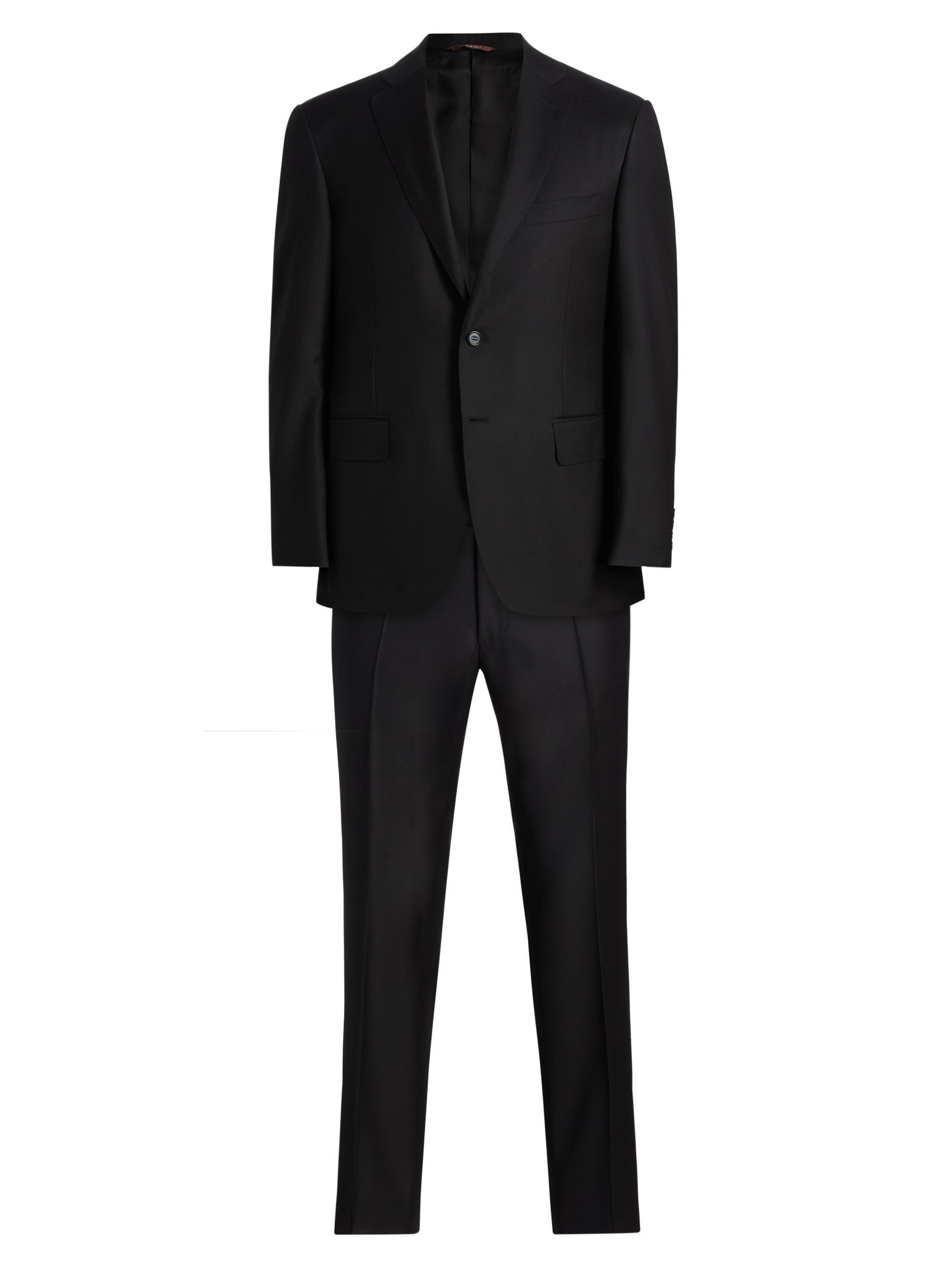 Canali Men's Wool Single-Breasted Suit - Black