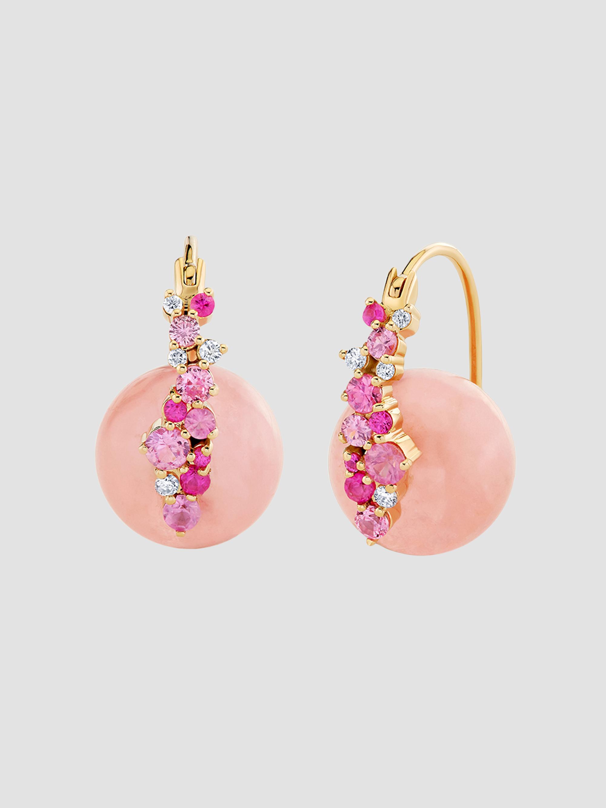Sydney Evan Women's Cocktail 14K Yellow Gold Morganite, Sapphire & 0.87 TCW Diamond Drop Earrings - Gold
