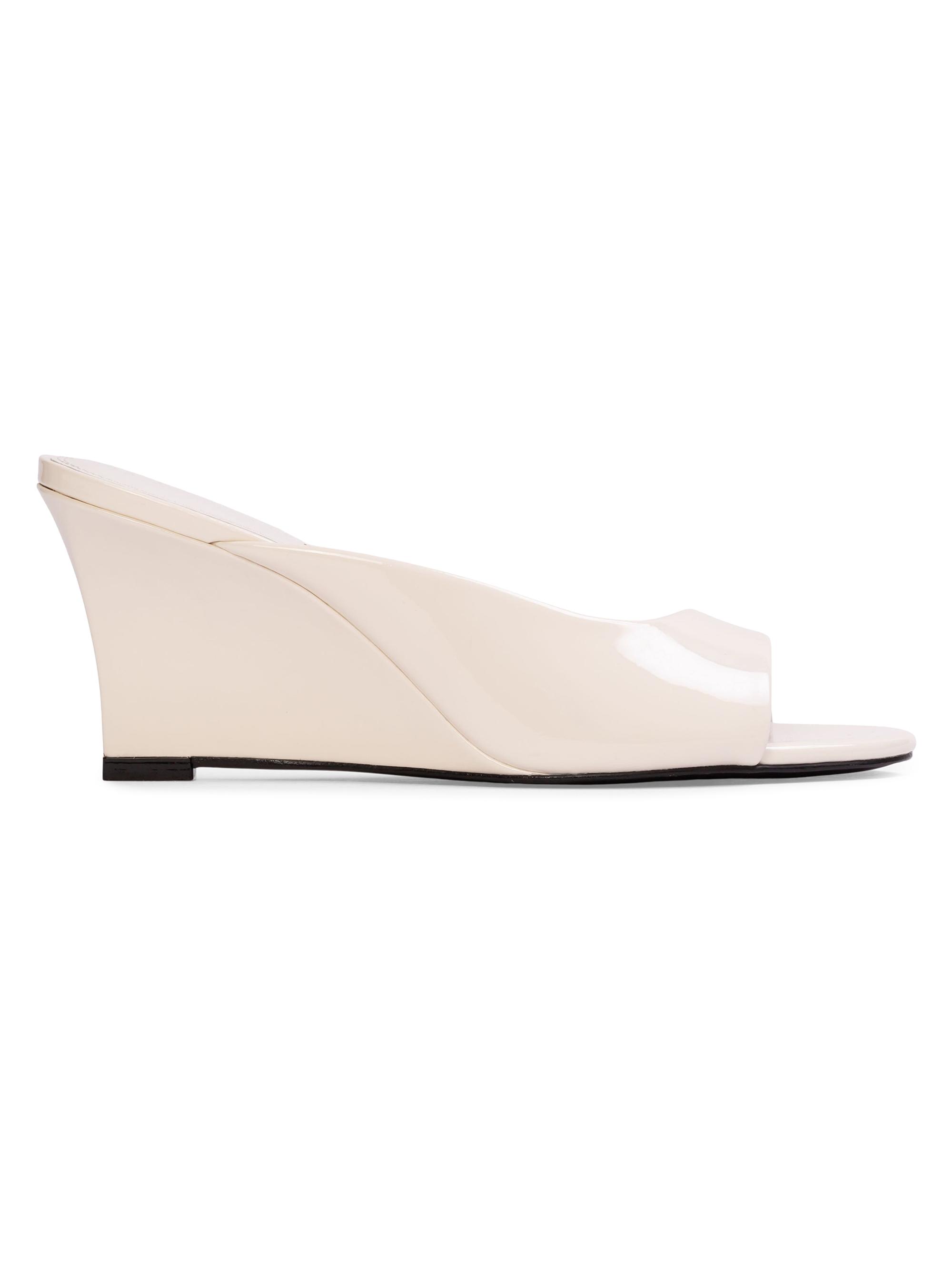 Black Suede Studio Women's Arisha 70MM Mule Sandals - Coconut Patent