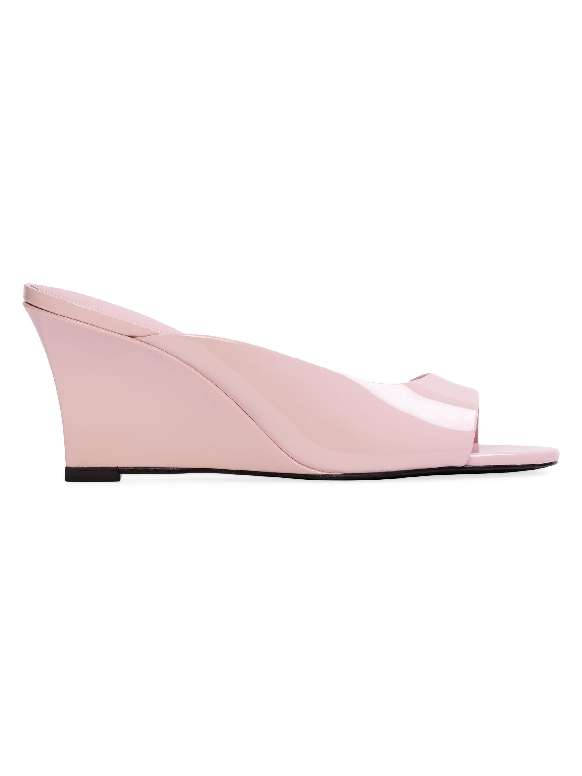 Black Suede Studio Women's Arisha 70MM Mule Sandals - Powder Pink Patent