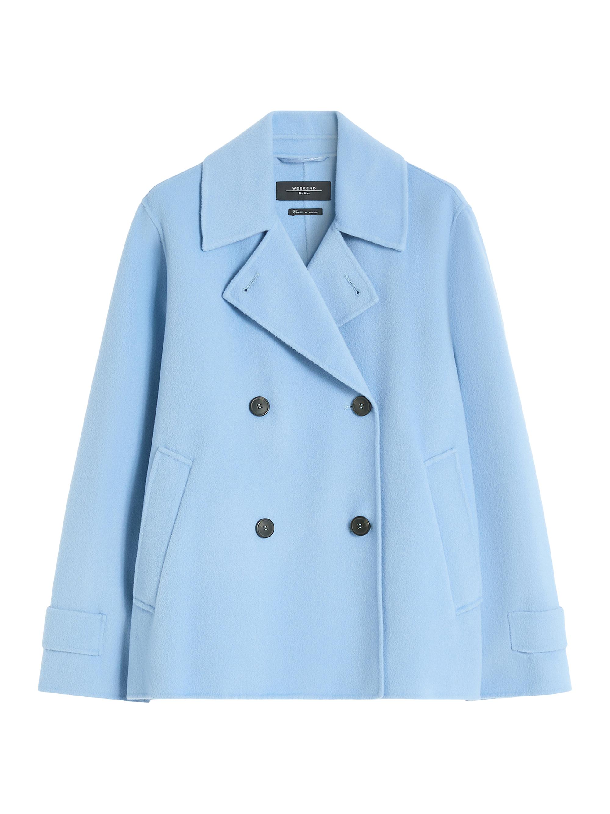 Weekend Max Mara Women's Double Breasted Wool Blend Pea Coat - Light Blue