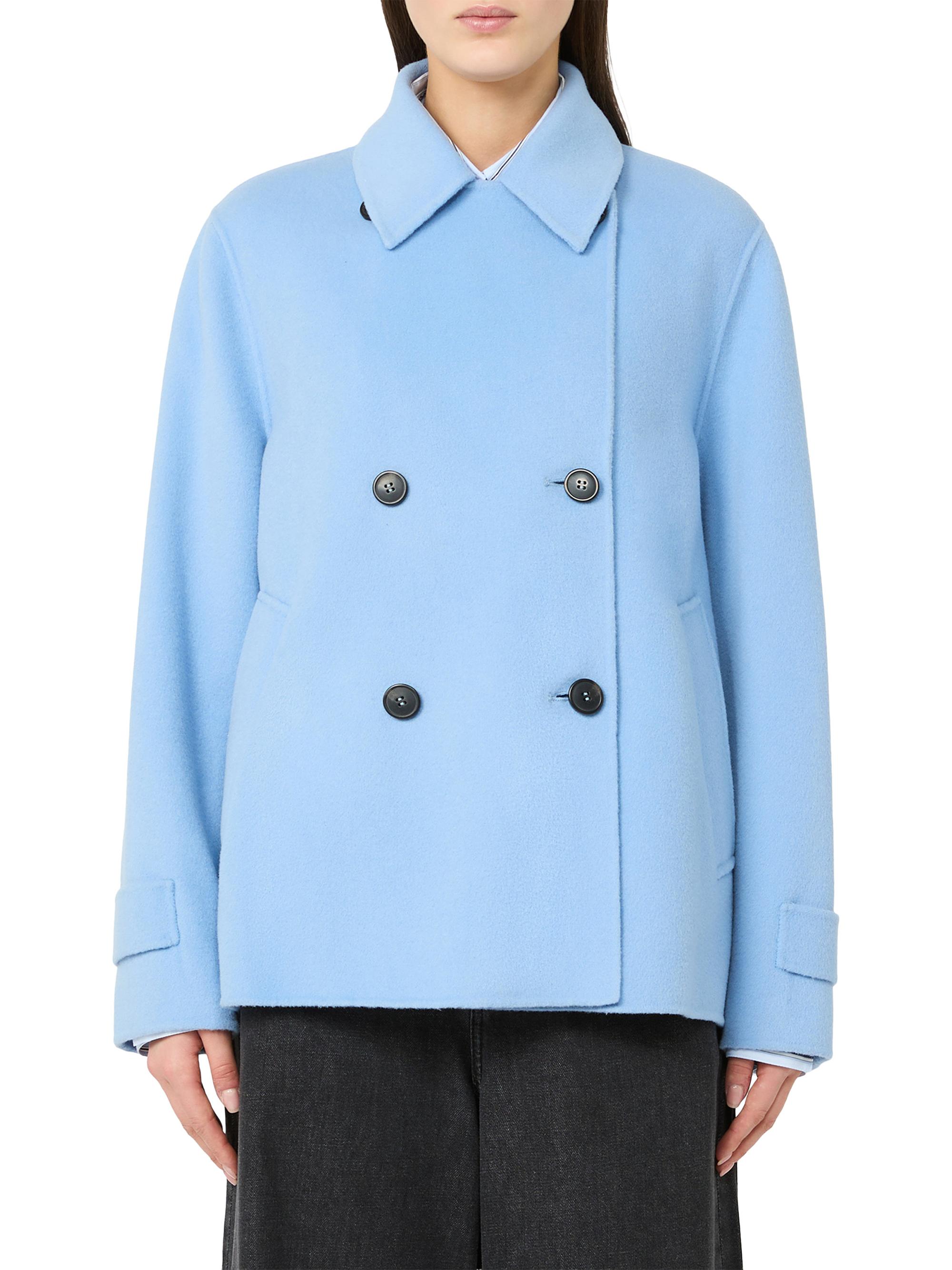 Weekend Max Mara Double Breasted Wool Blend Pea Coat | Saks Fifth