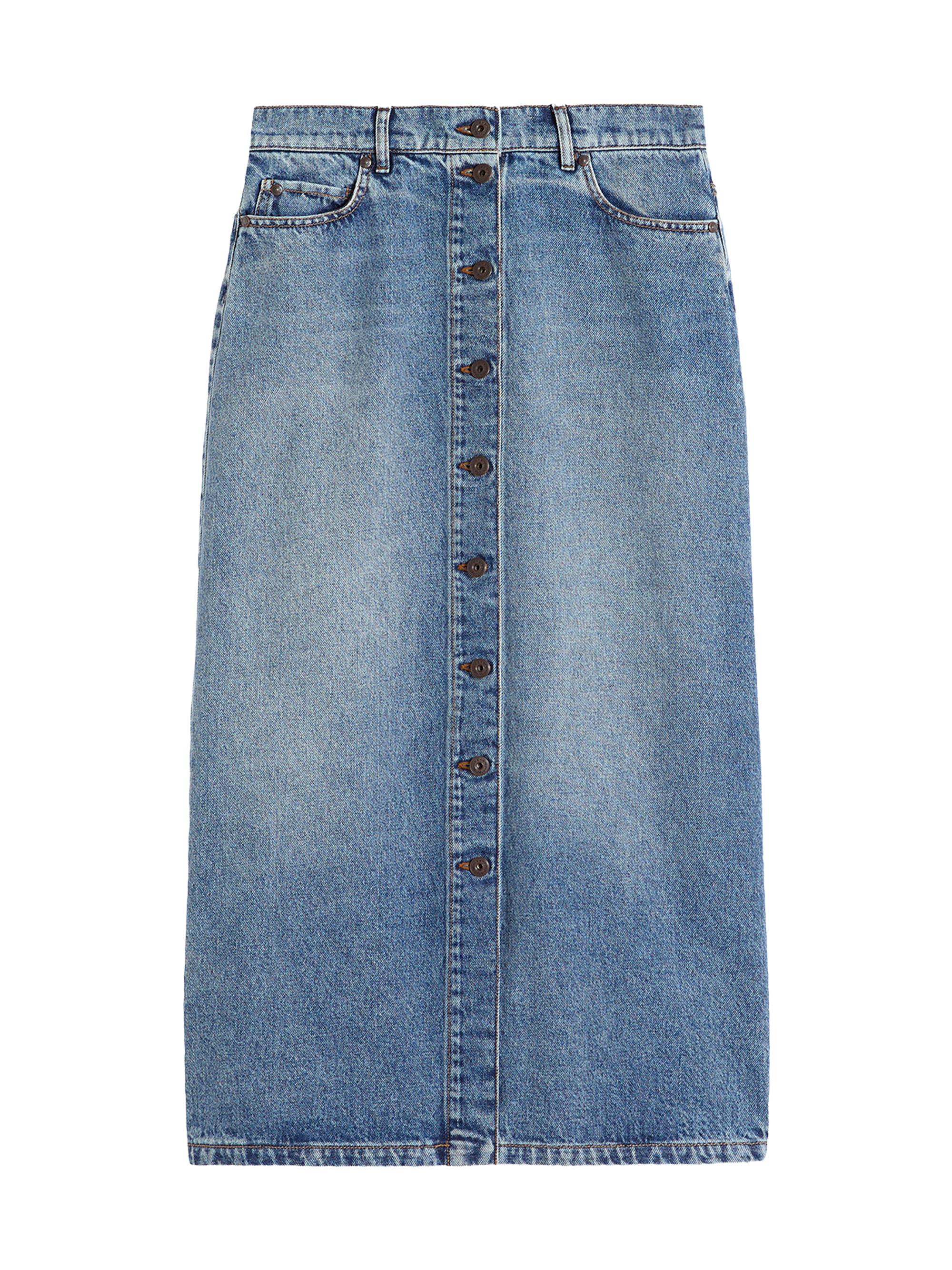 Weekend Max Mara Women's Cotton Denim Skirt - Navy
