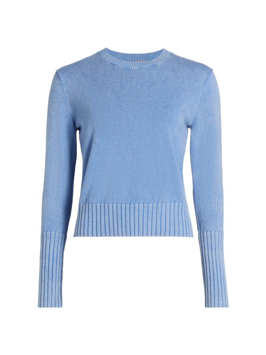 Guest In Residence Women's Rib-knit Cotton-blend Sweater In Delft Blue