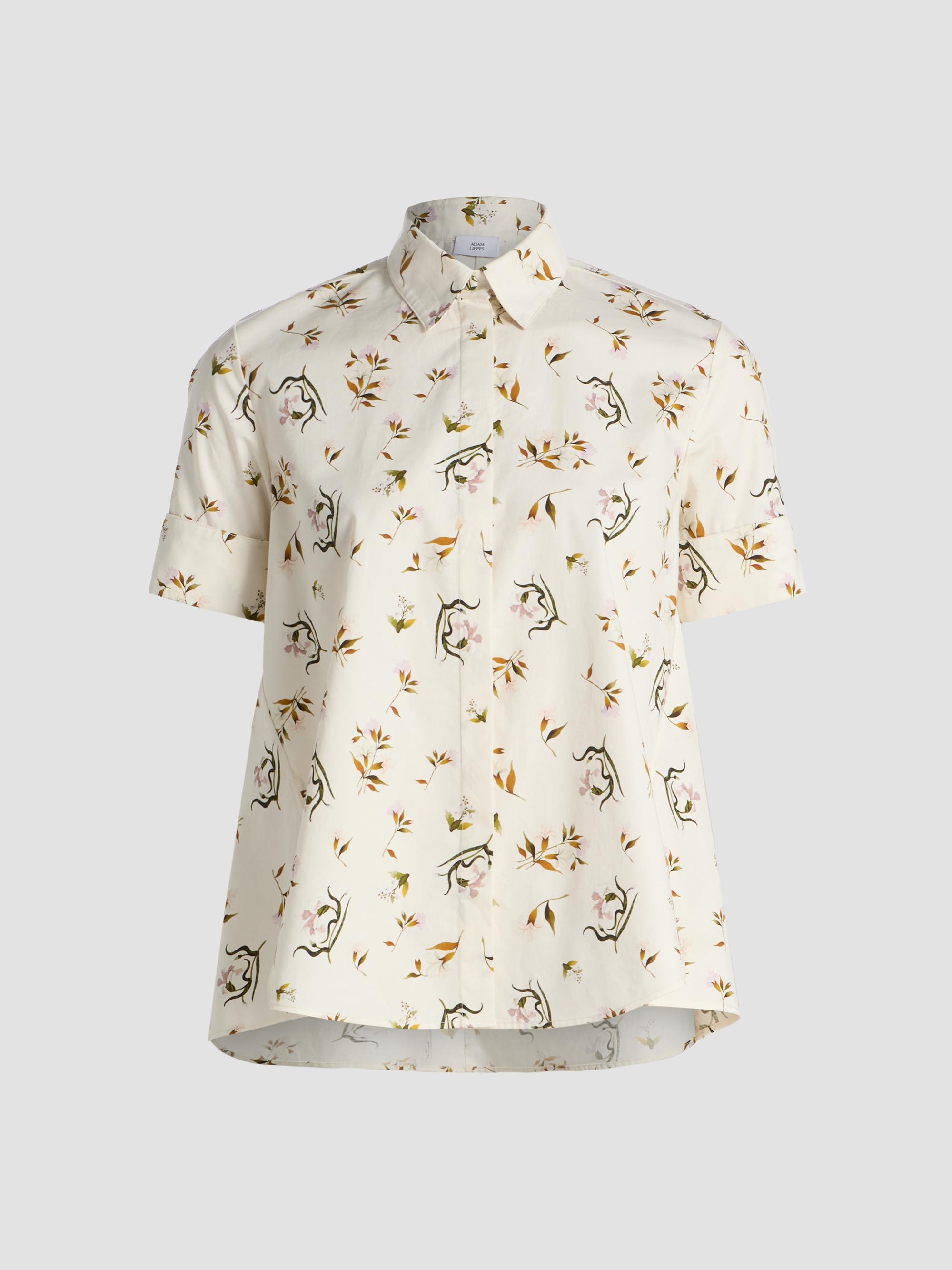 Adam Lippes Women's Charlie Floral Cotton Poplin Top -  Floral