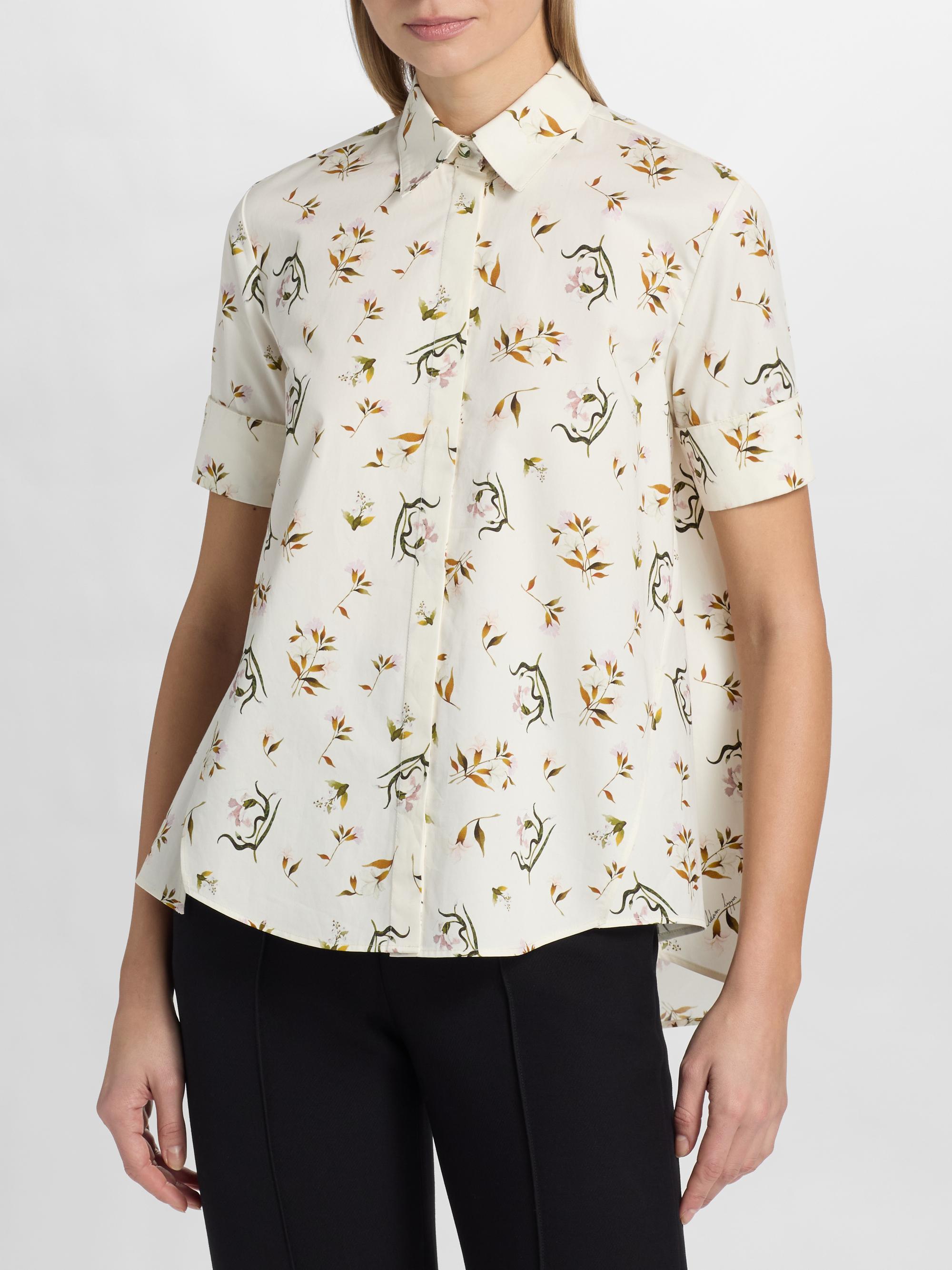 Adam Lippes Women's Charlie Floral Cotton Poplin Top -  Floral | Thumbnail 3