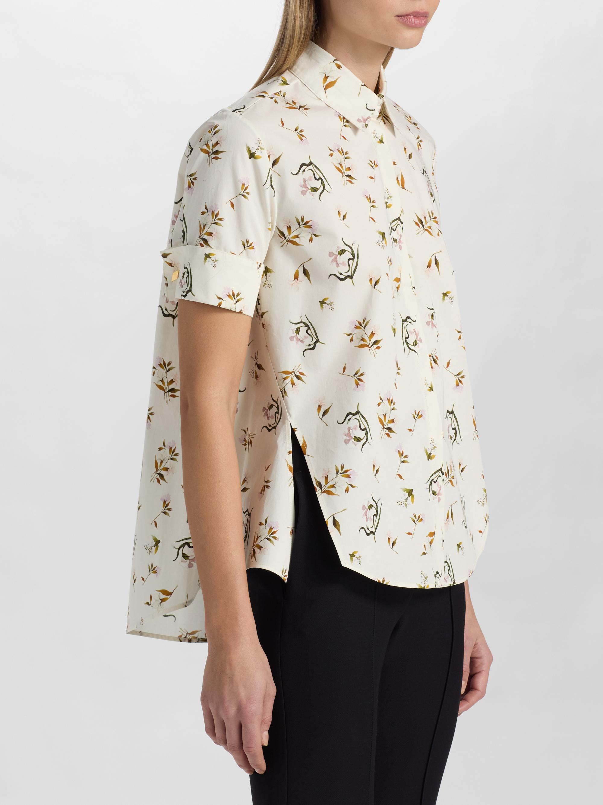 Adam Lippes Women's Charlie Floral Cotton Poplin Top -  Floral | Thumbnail 4