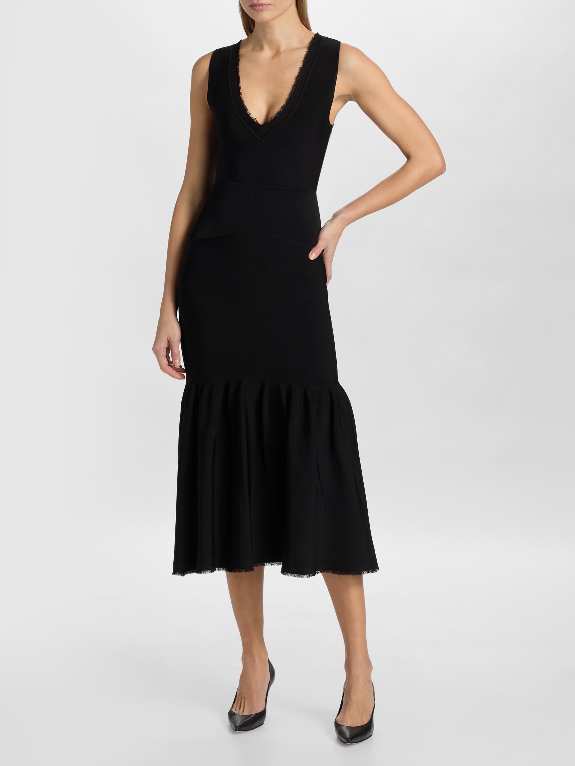 Adam Lippes Women's Romy Fit & Flare Midi Skirt - Black | Thumbnail 2