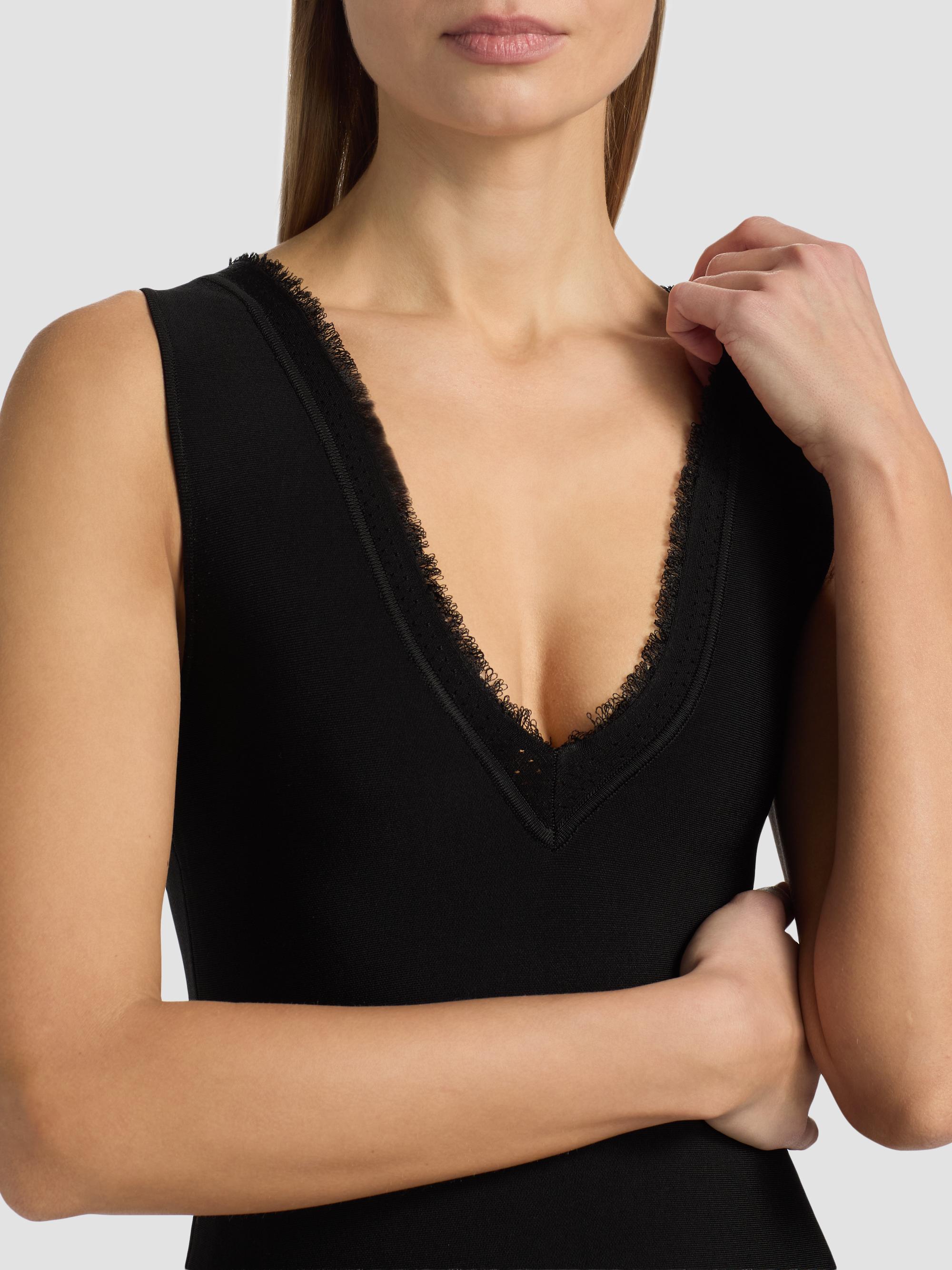 Adam Lippes Women's Ria Fringe-Edge Top - Black | Thumbnail 6
