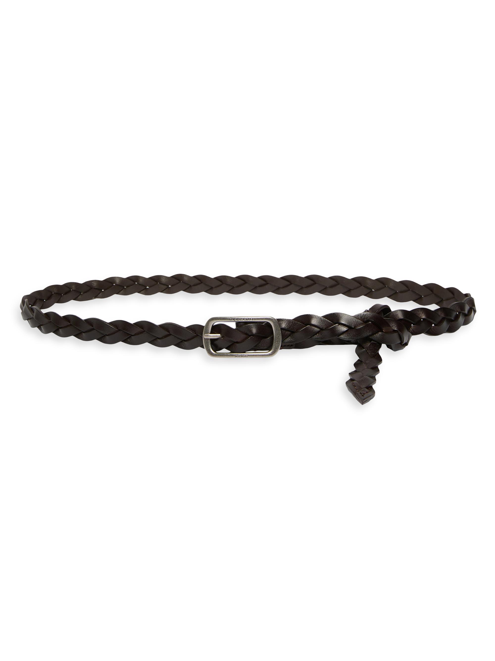Weekend Max Mara Women's Woven Leather Belt - Dark Brown