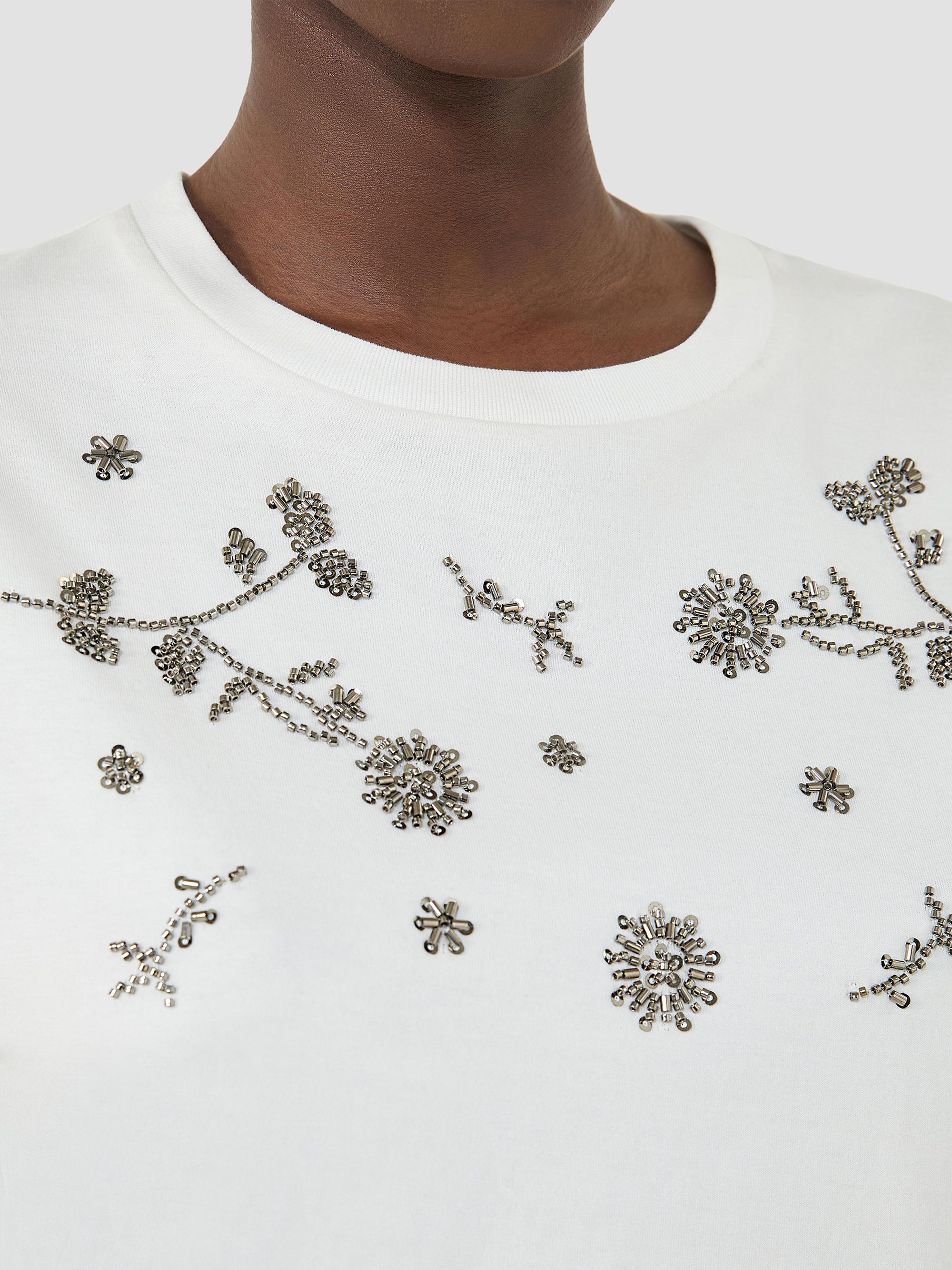 Weekend Max Mara Print and Embroidery Adorned Jersey T-Shirt