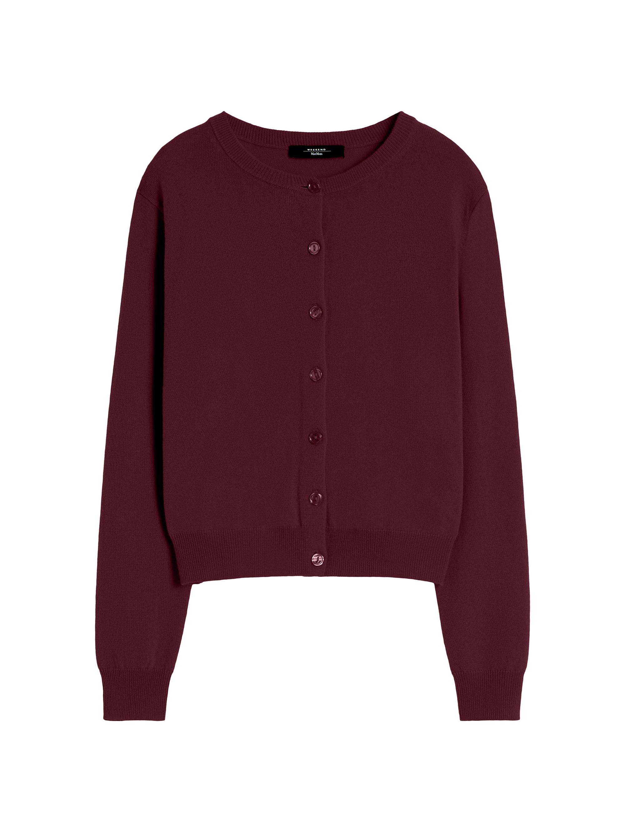 Weekend Max Mara Women's Wool and Cashmere Cardigan - Bordeaux