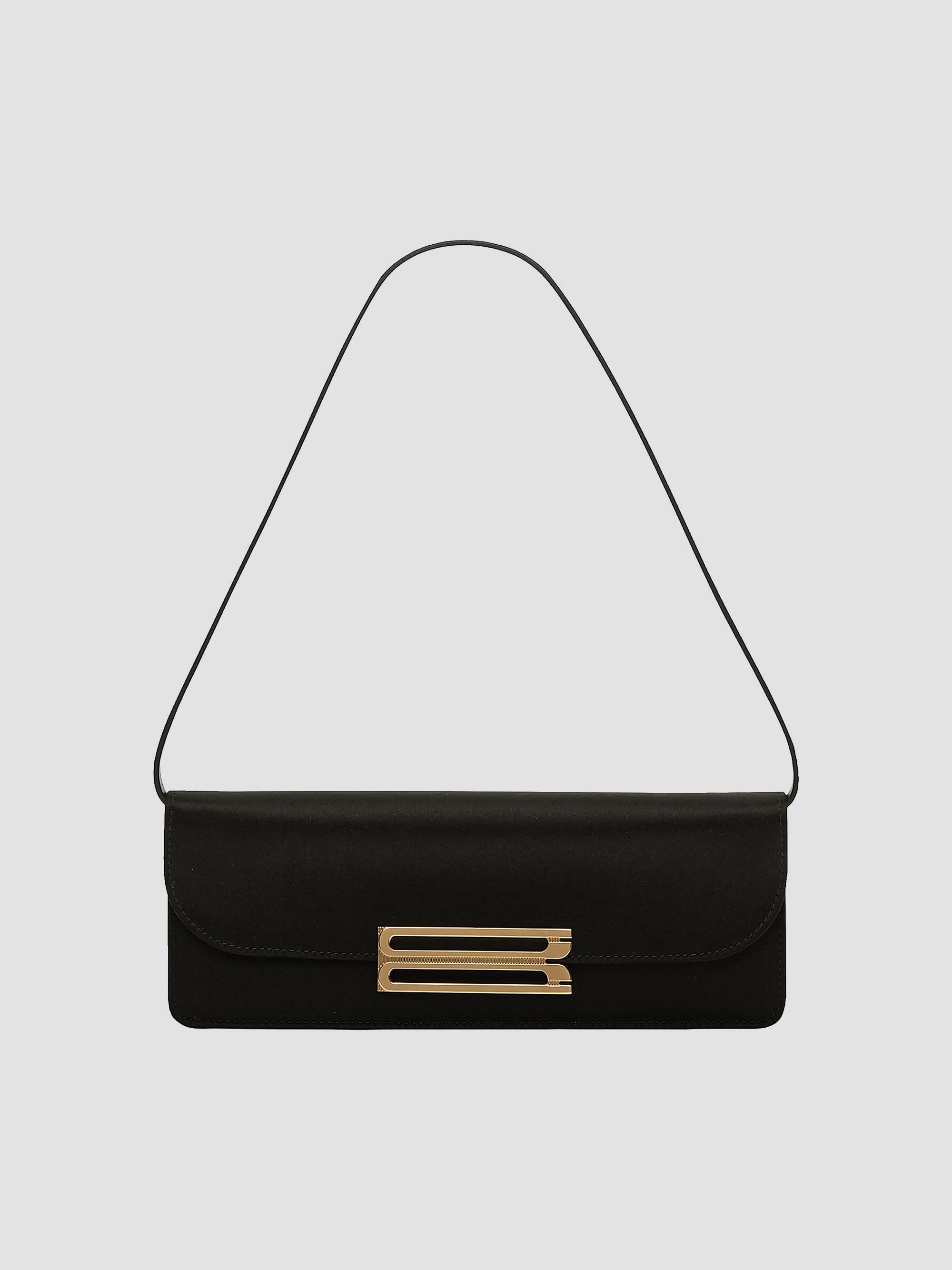 Victoria Beckham Women's Dorian East-West Velvet Clutch - Black | Thumbnail 5