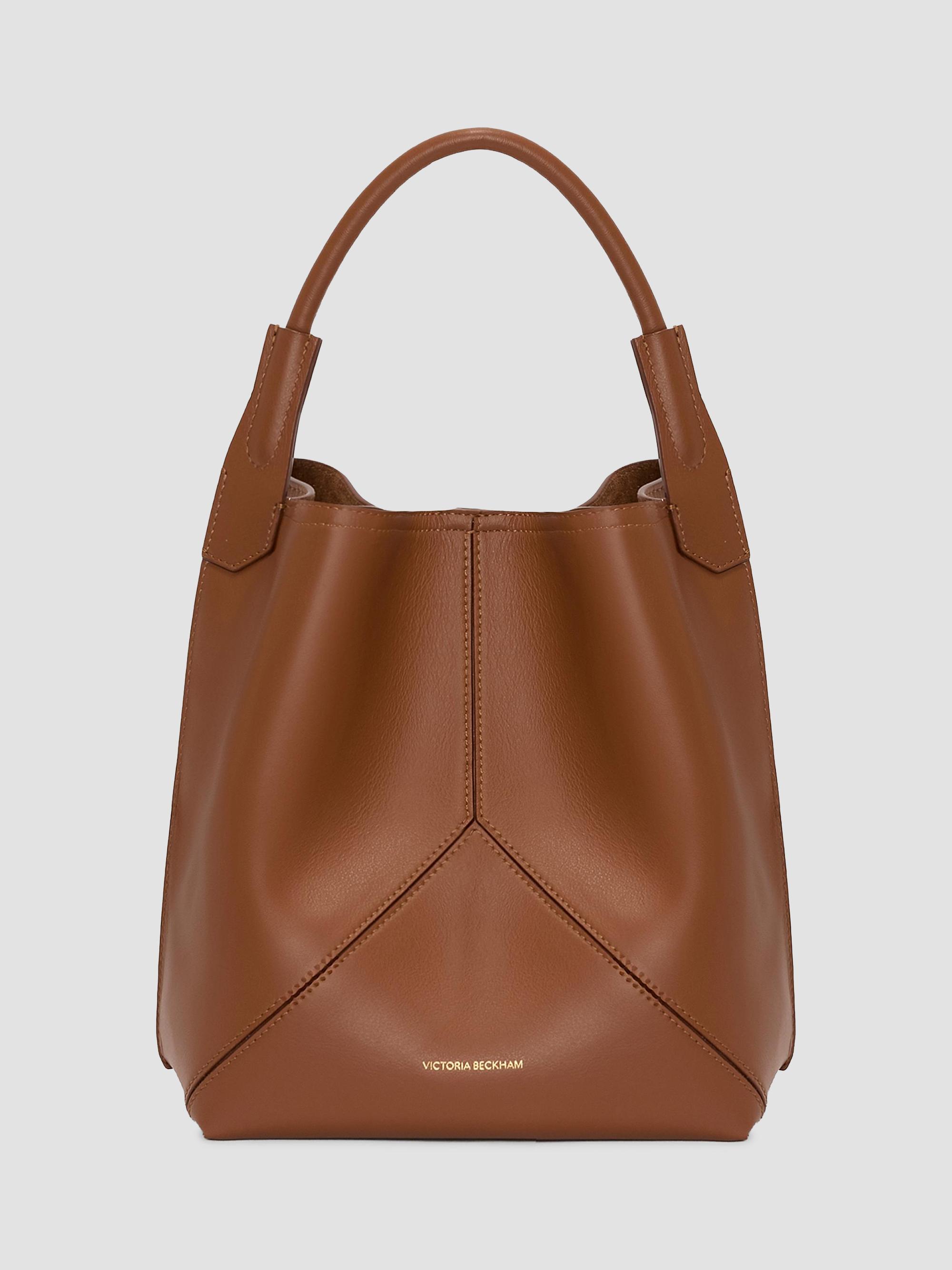 Victoria Beckham Women's Victoria Leather Bucket Bag - Dark Tan | Thumbnail 4