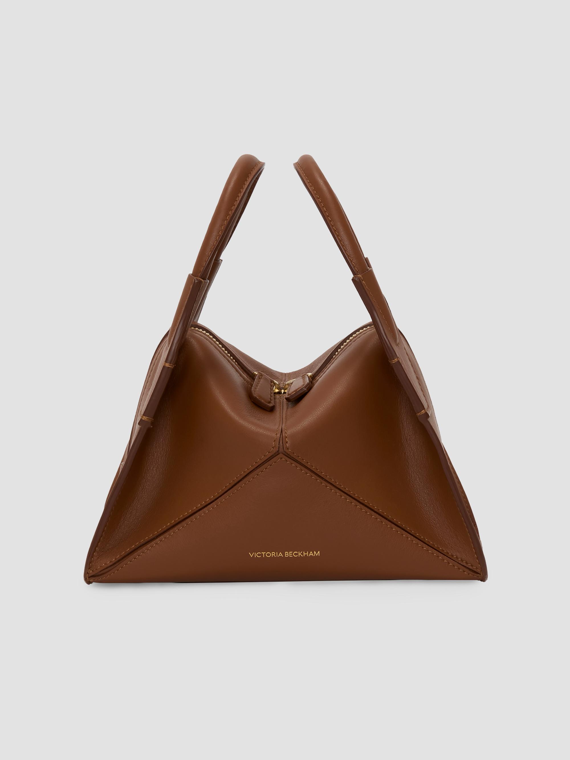 Victoria Beckham Women's Victoria Plie Mini Leather Top Handle Bag - Dark Tan | Thumbnail 5