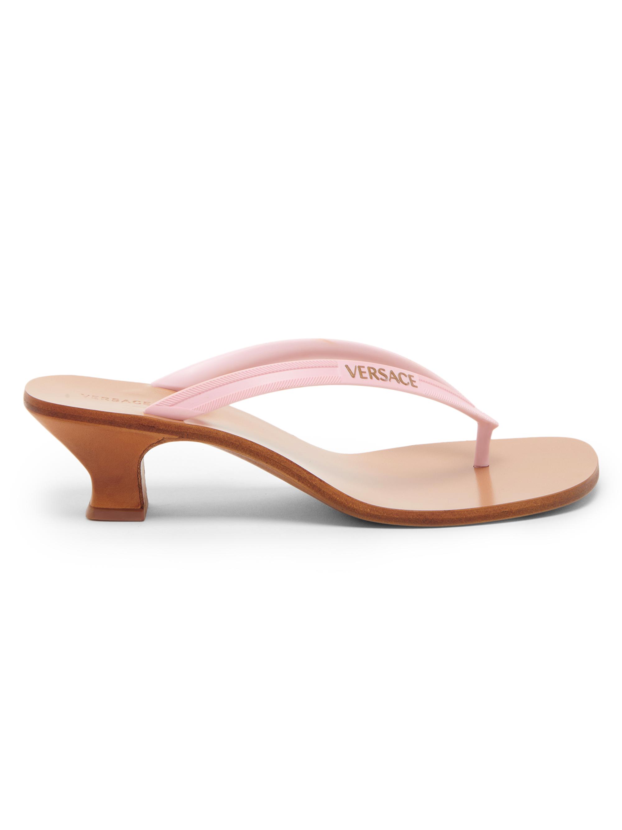 Versace Women's 40MM Logo Sandals - Pink | Thumbnail 6