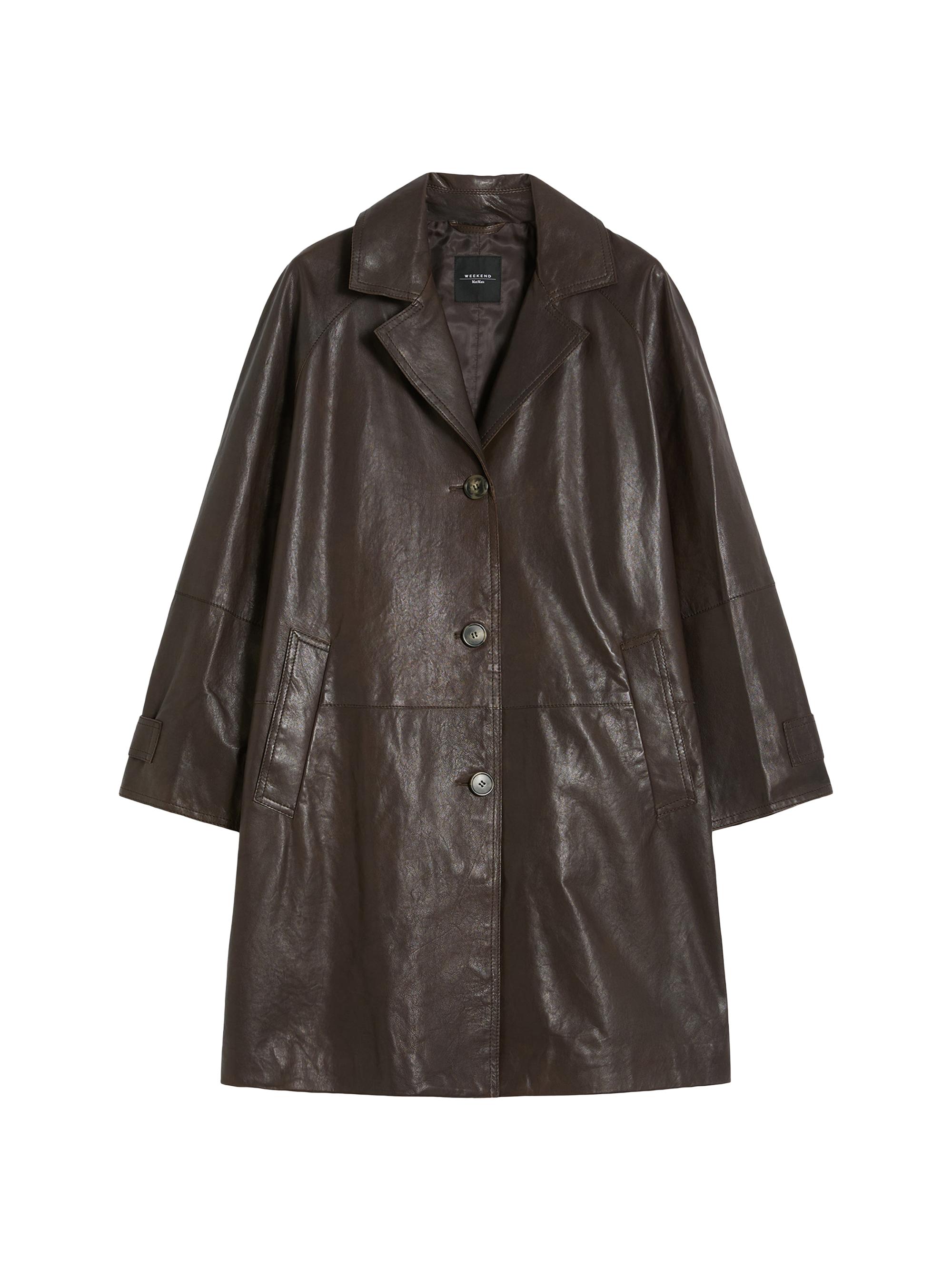 Lamarque Katija Faux-Leather Single-Breasted Trench Coat | Saks