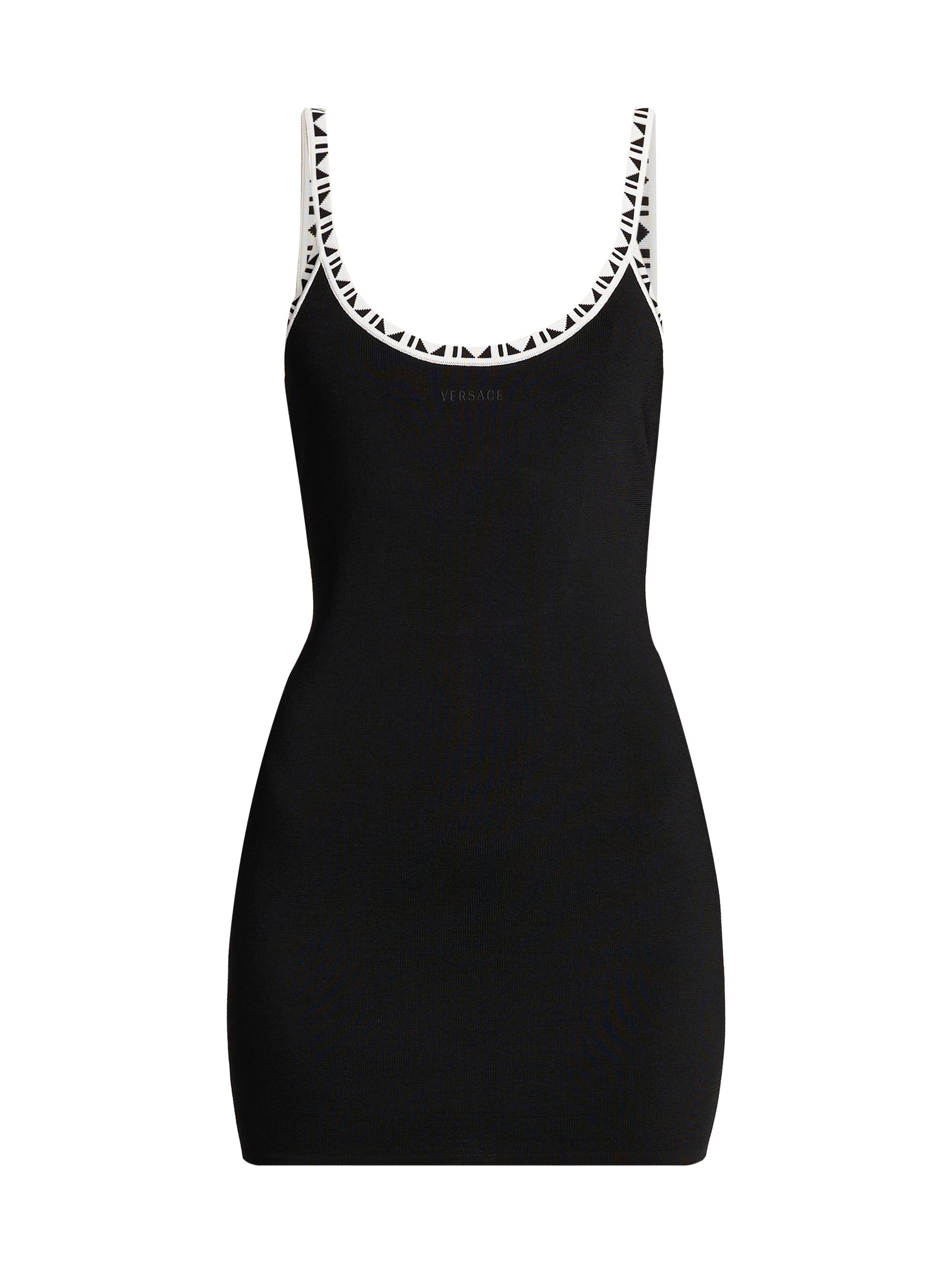 Versace Women's La Vacanza Graphic Trim Tank Minidress - Black - Women's Clothing