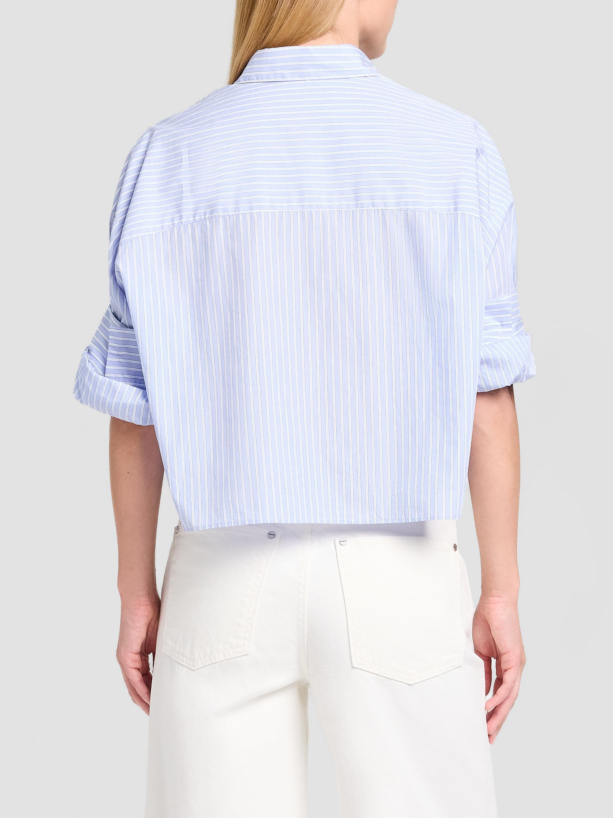 TWP Next Ex Striped Cotton Crop Shirt | Saks Fifth Avenue