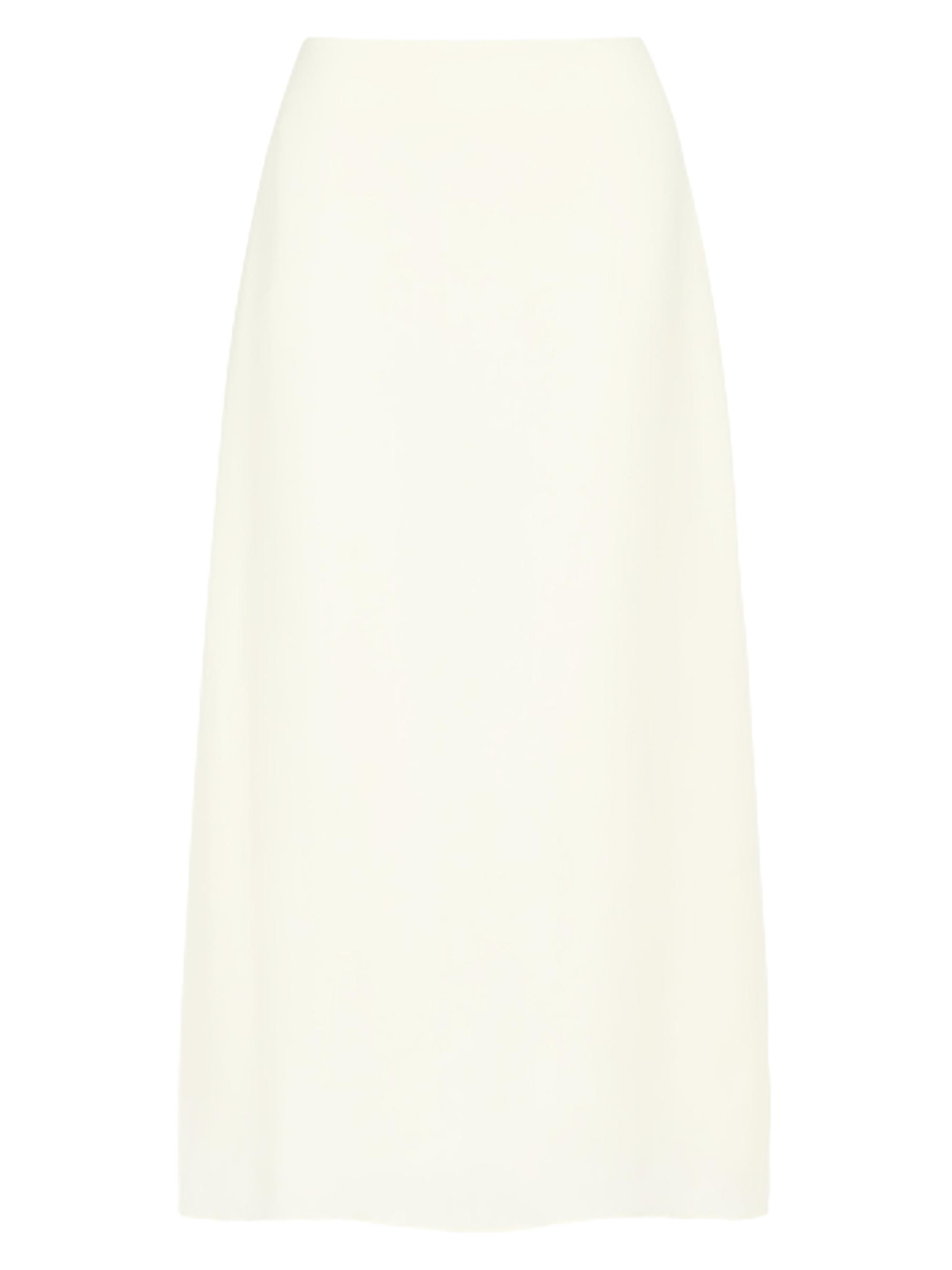 TWP Women's Linen A-Line Midi-Skirt - Glass Green