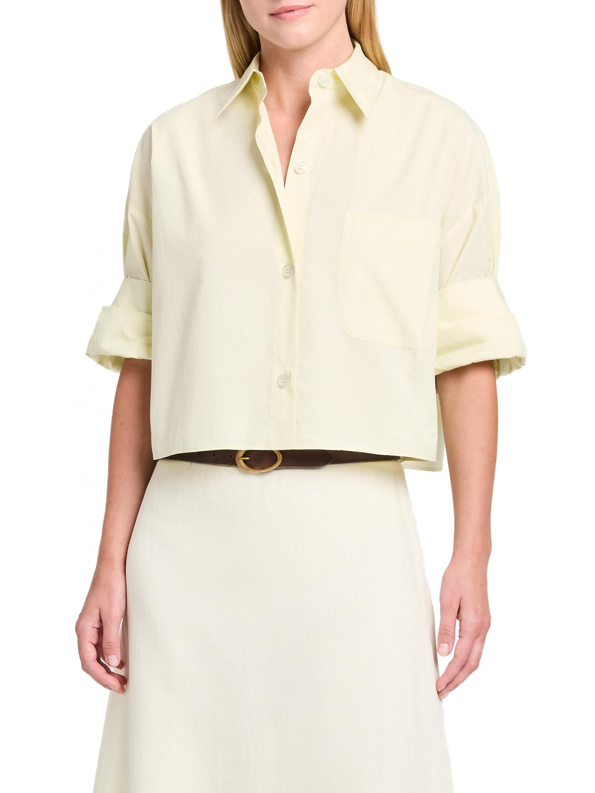 TWP Next Ex Superfine Cotton Crop Shirt | Saks Fifth Avenue