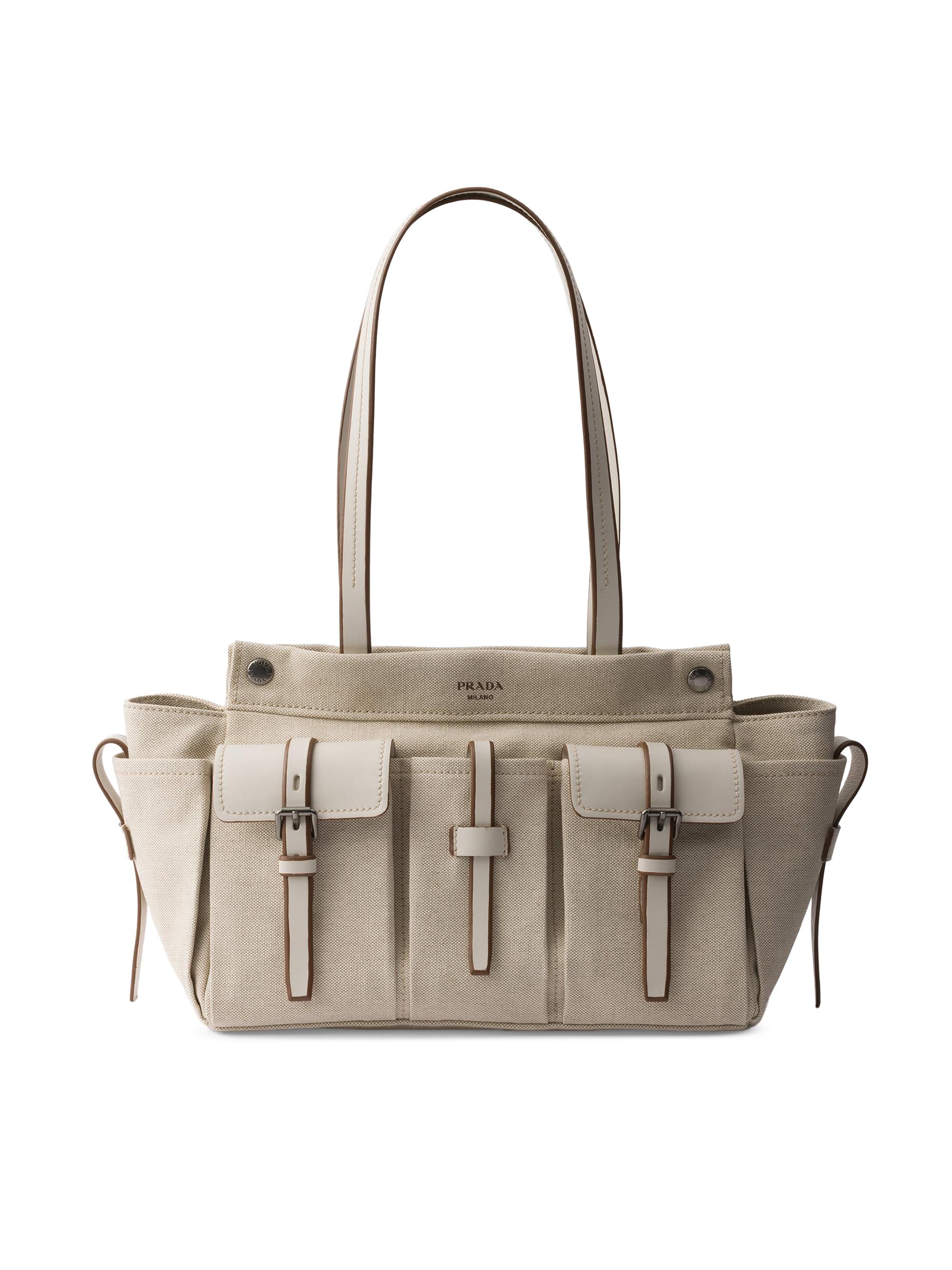 Prada Route Large Canvas and Leather Tote Bag | Saks Fifth Avenue