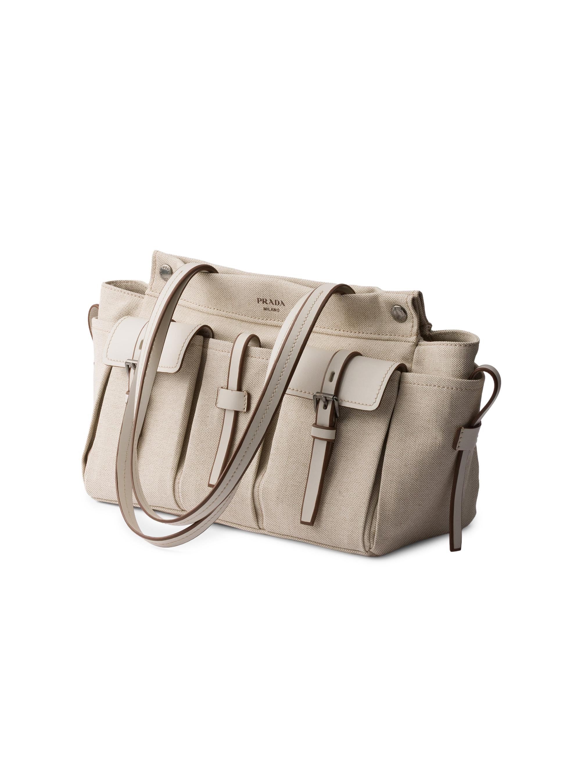 Prada Route Large Canvas and Leather Tote Bag | Saks Fifth Avenue