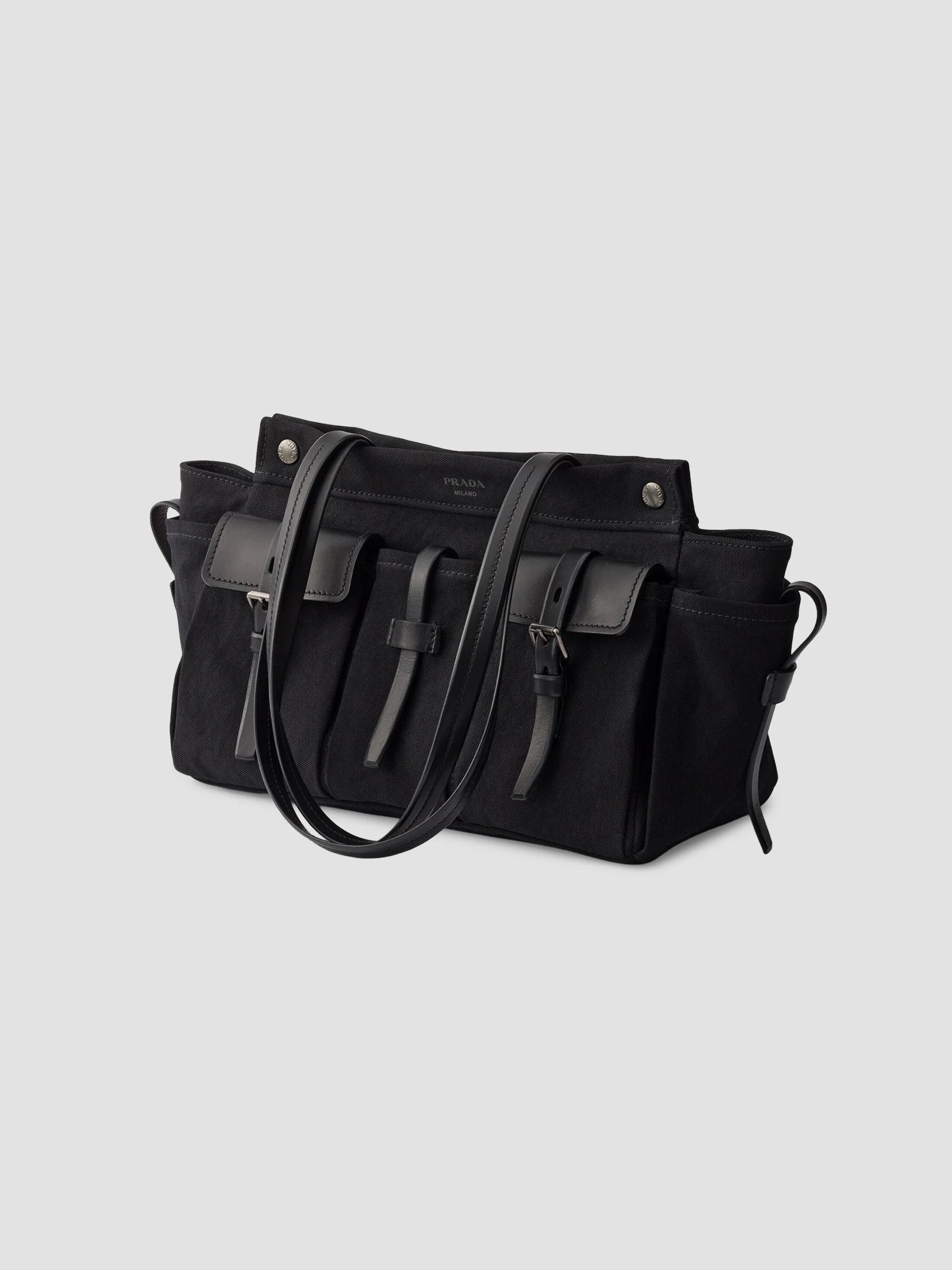 PRADA プラダ ショルダーバッグ CANVAS LEATHER Prada Route Large Canvas and Leather Tote Bag | Saks Fifth Avenue