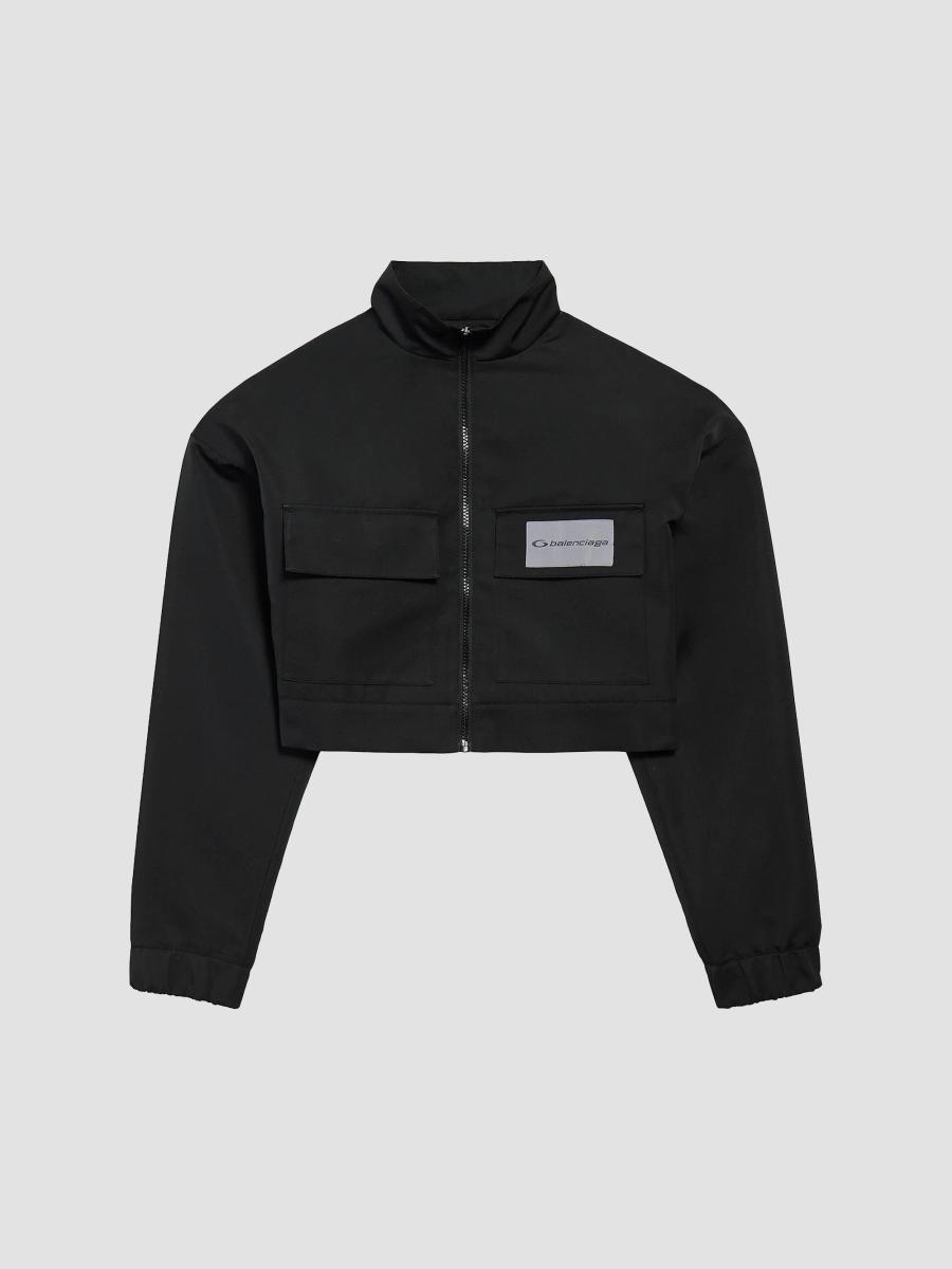 Balenciaga Cropped Tracksuit Jacket | Saks Fifth Avenue