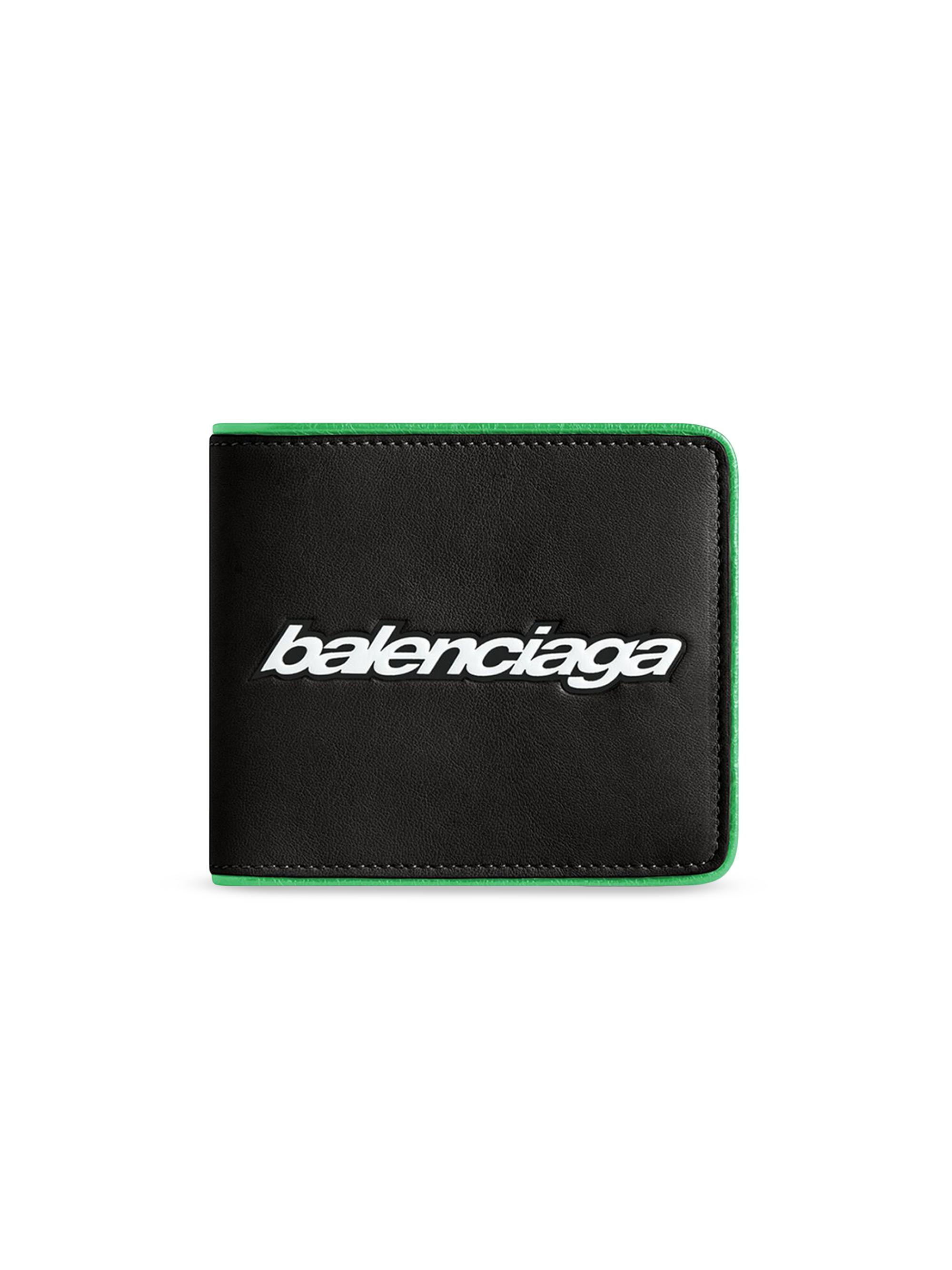 Balenciaga Men's Biker Square Folded Wallet - Black