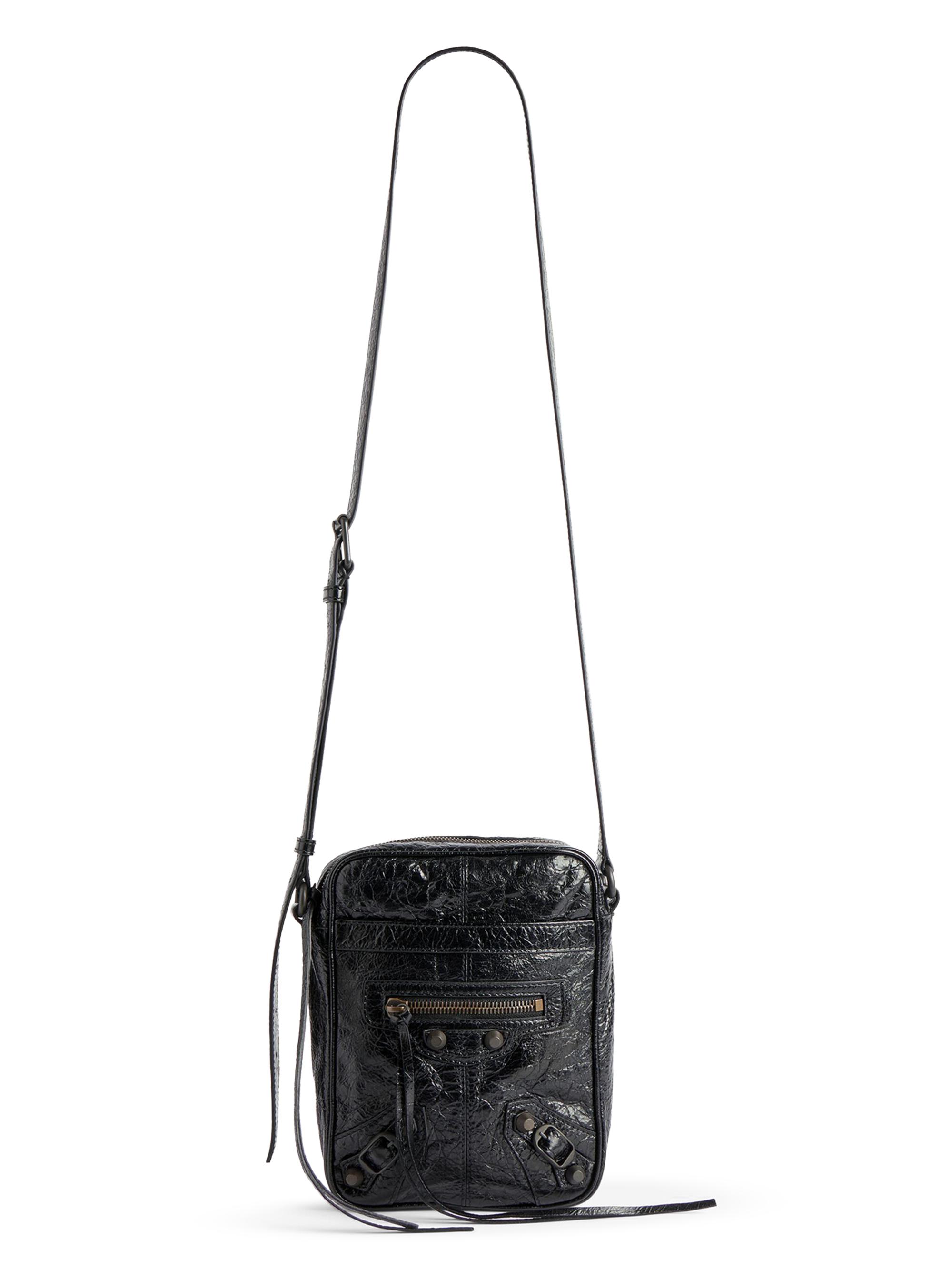 Balenciaga Men's Le City Vertical Crossbody Bag - Black
