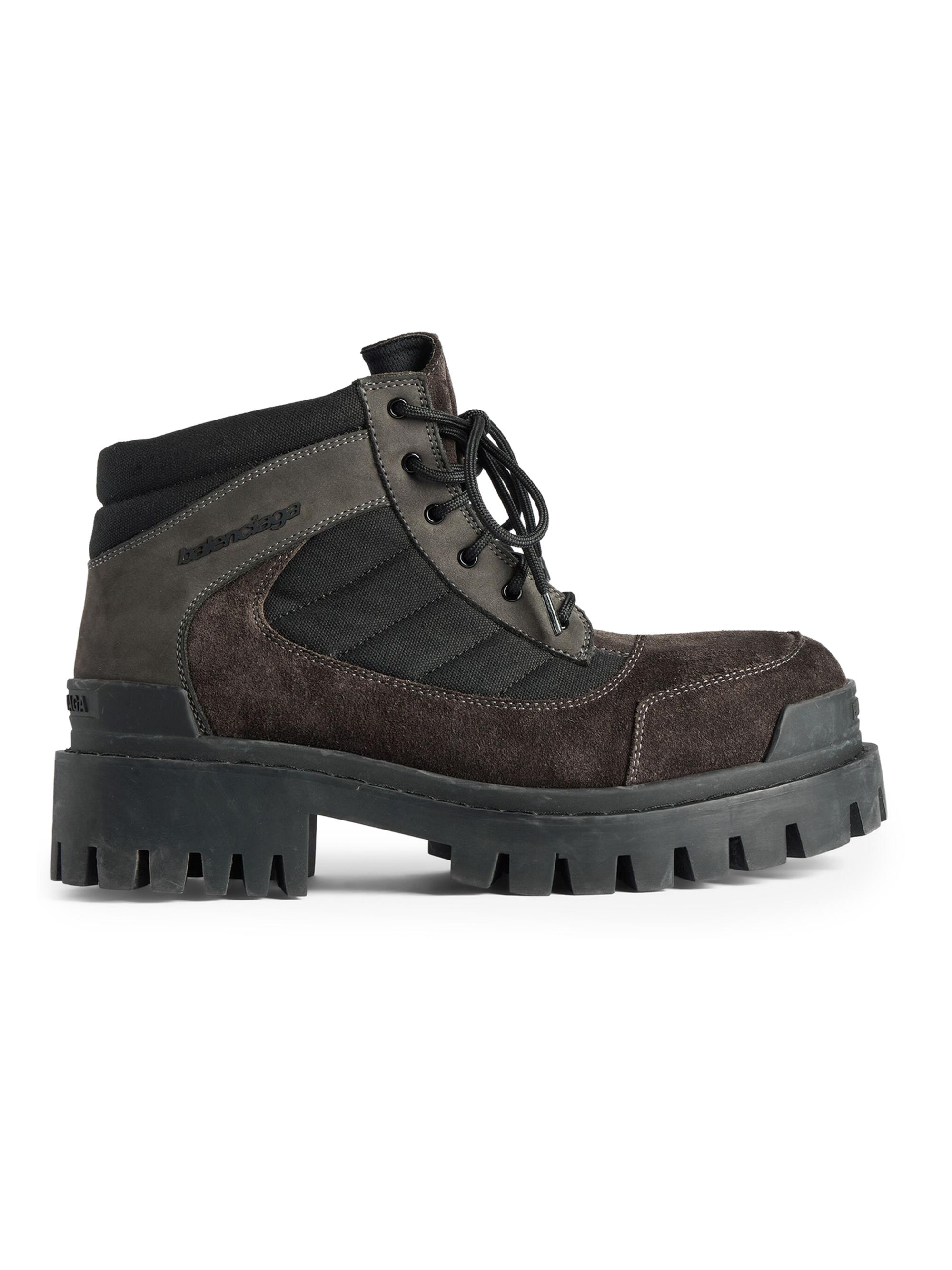 Balenciaga Women's Combat Strike Low Boots - Brown Black