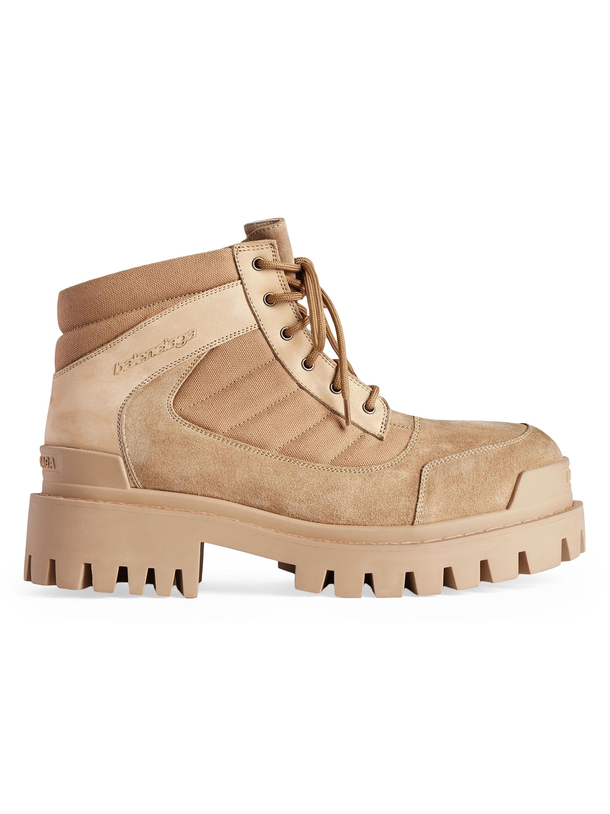 Balenciaga Men's Combat Strike Low Boots - Sand