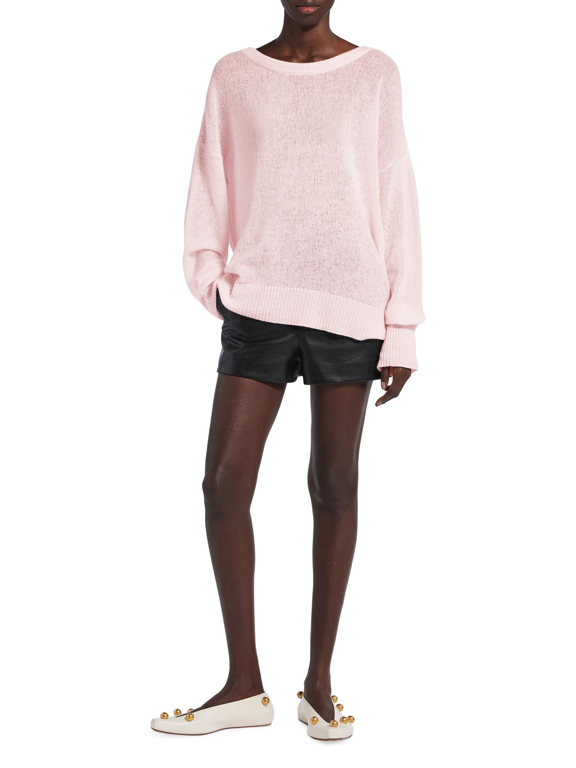 balenciaga hot pink sweater dress Ribbed Turtleneck Sweater Dress
