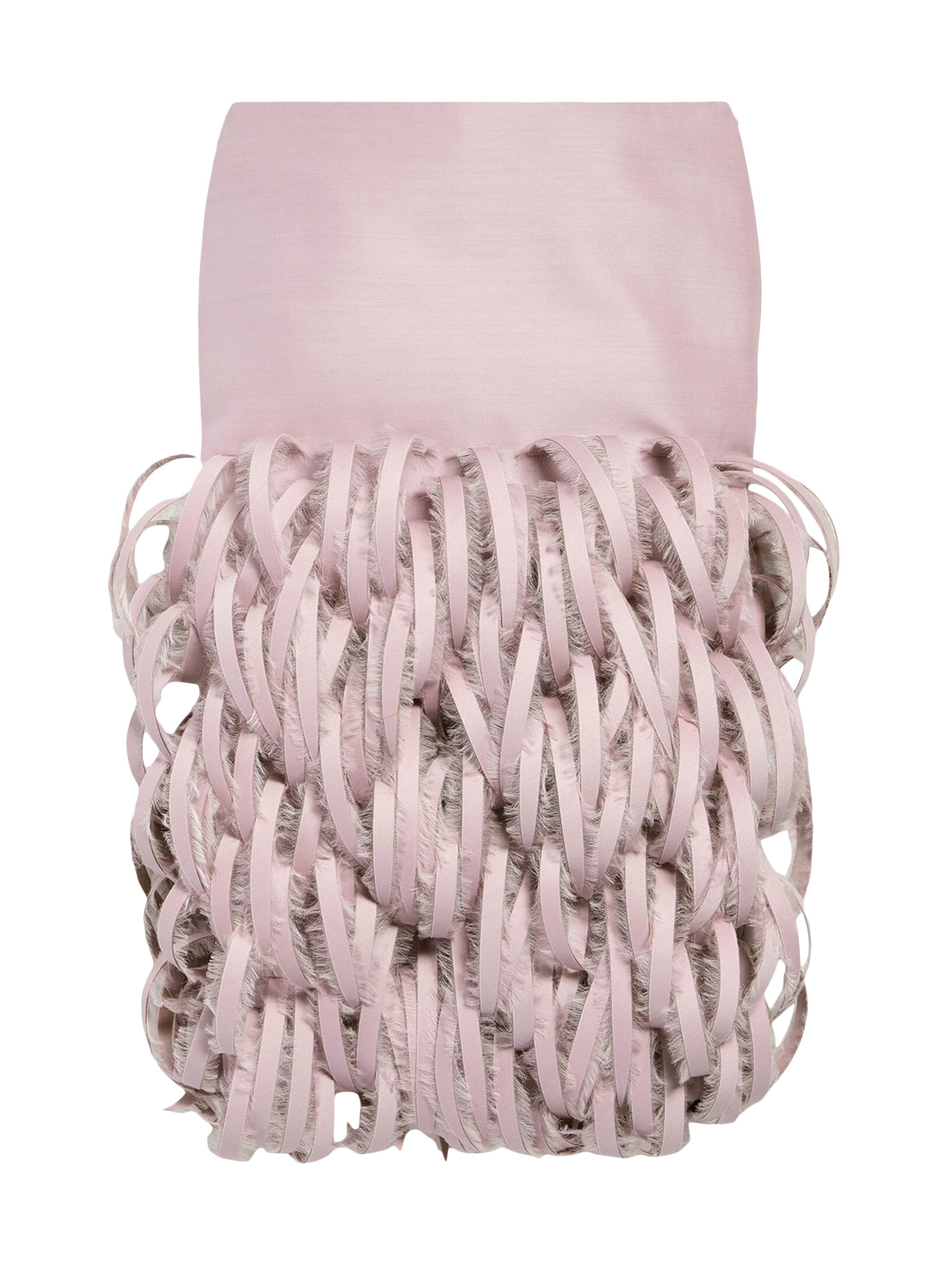 Balenciaga Women's Fluffy Feathers Pencil Skirt - Dusty Pink