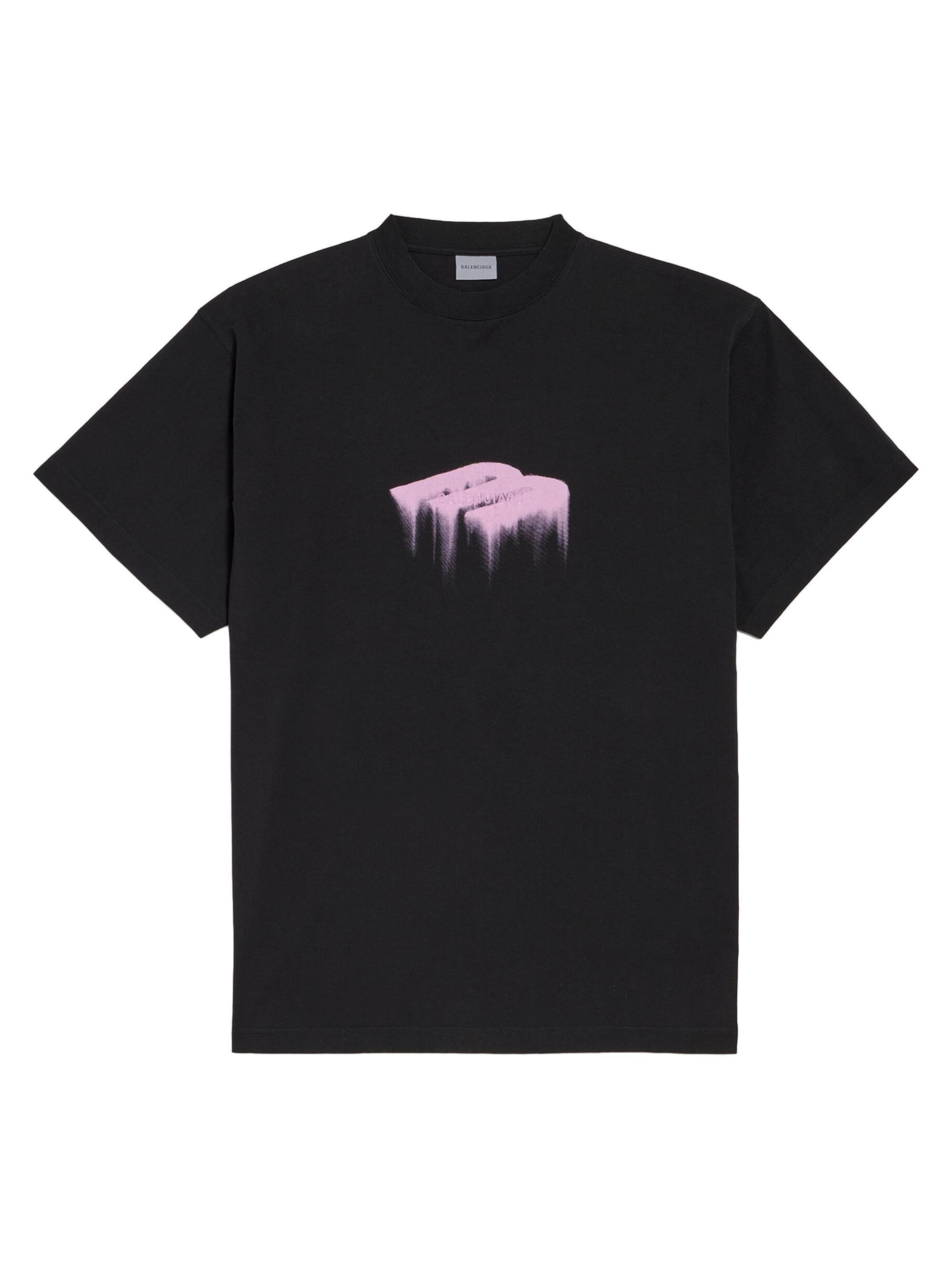 Balenciaga Men's Wet Brush Oversized T-Shirt - Black