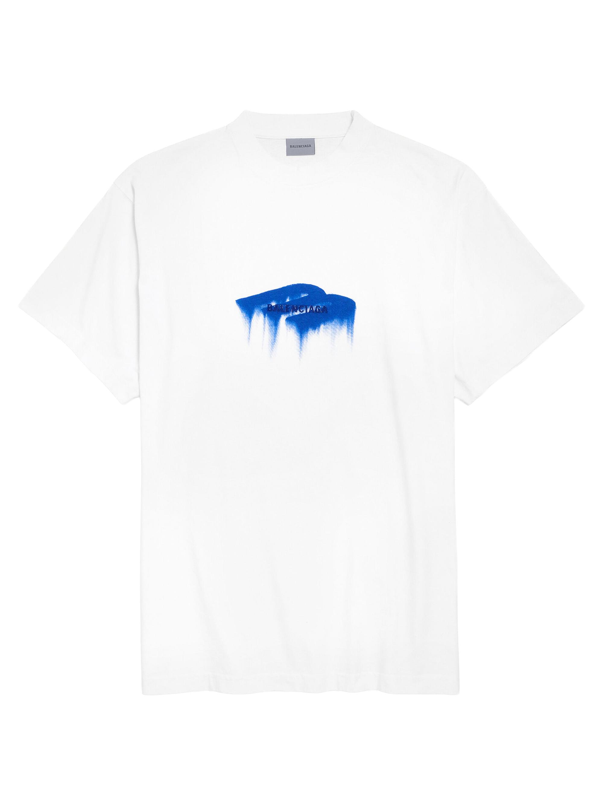 Balenciaga Men's Wet Brush Oversized T-Shirt - White