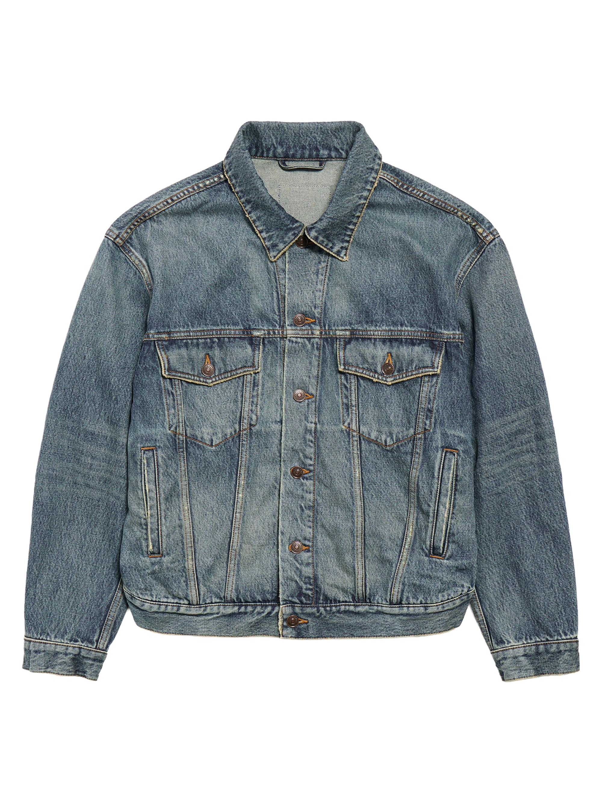 Balenciaga Women's Kick Denim Jacket - Dirty Vintage Blue