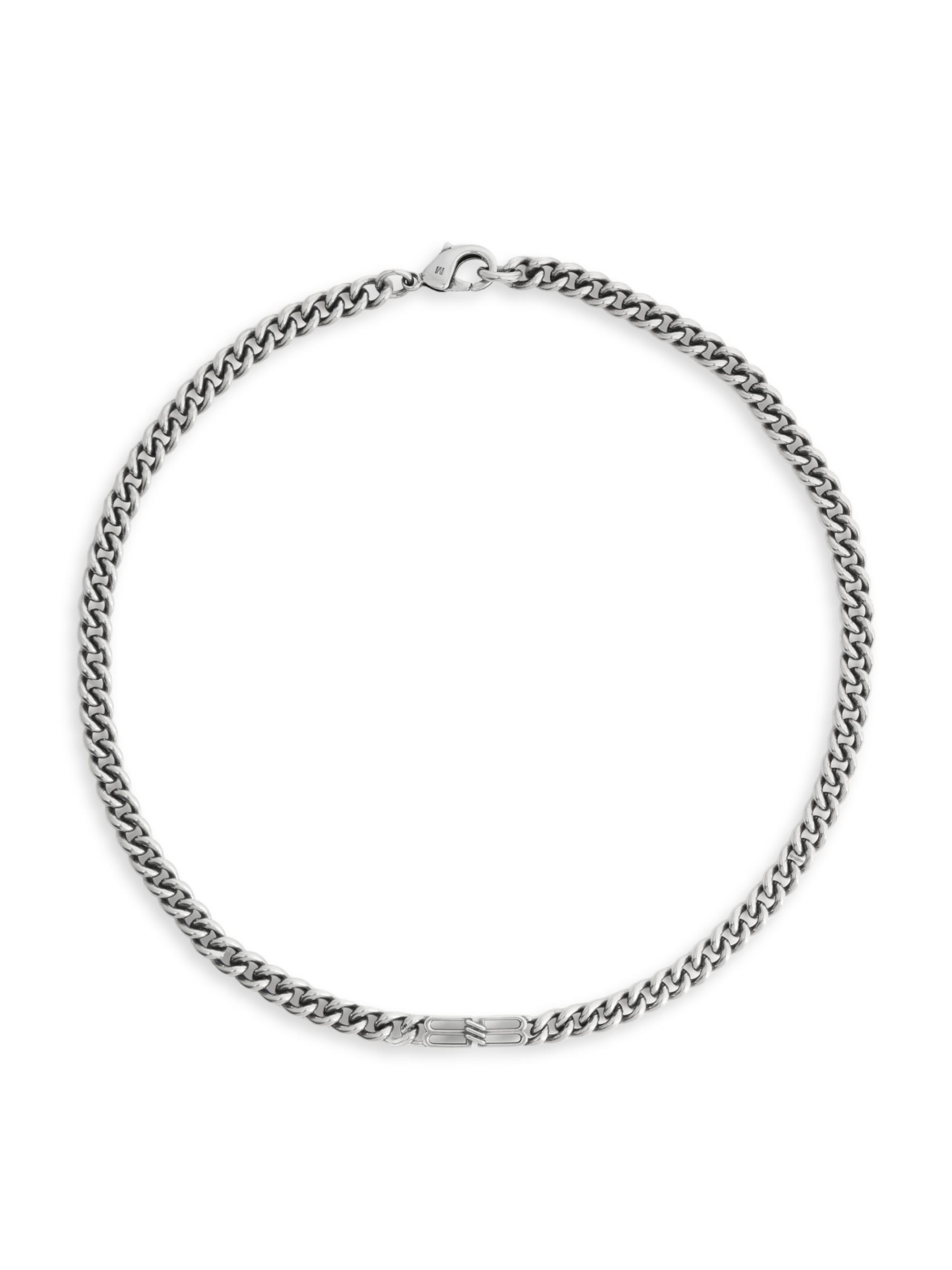 Balenciaga BB Icon Thin Gourmette Necklace | Saks Fifth Avenue
