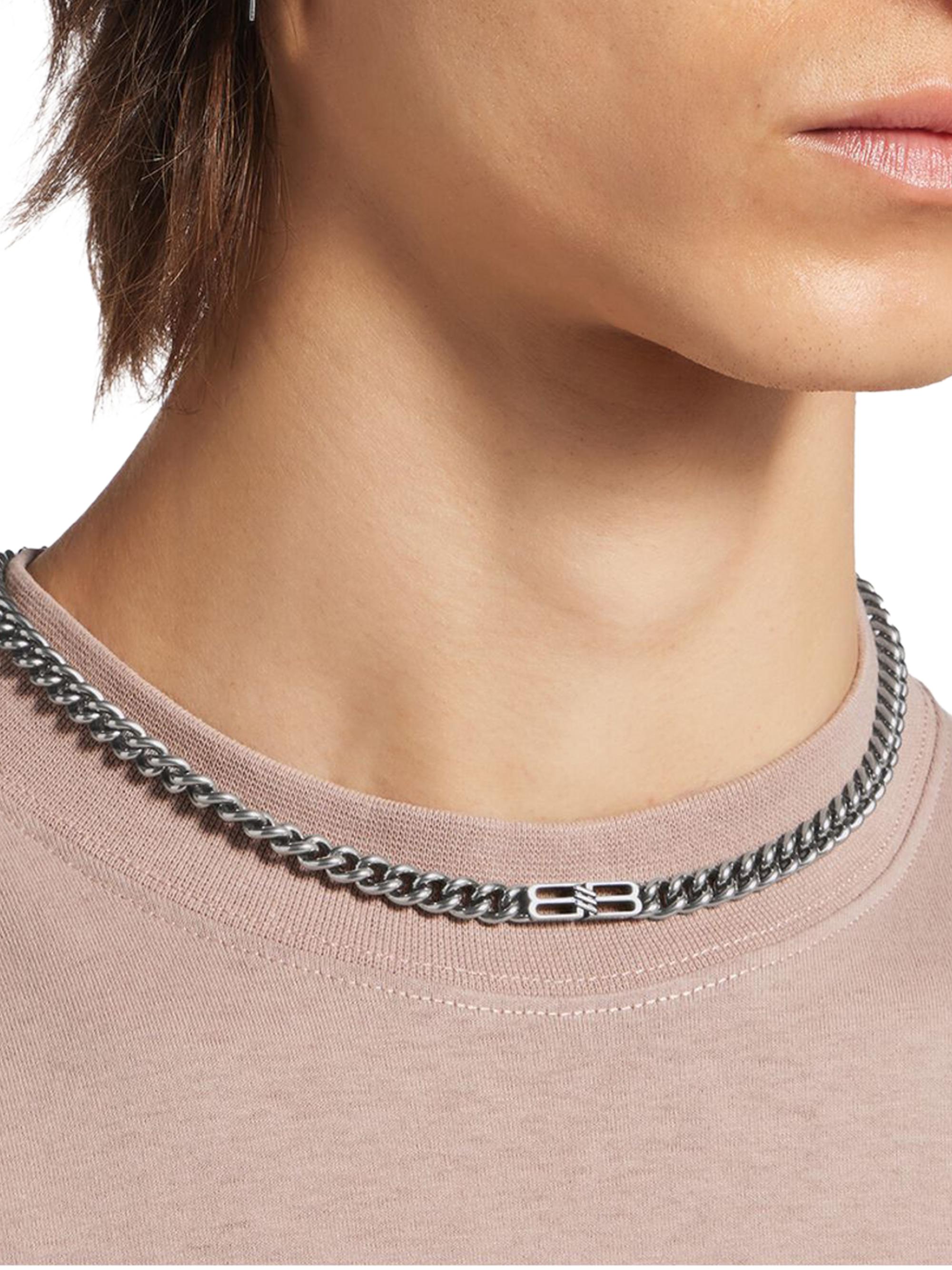 Balenciaga BB Icon Thin Gourmette Necklace | Saks Fifth Avenue