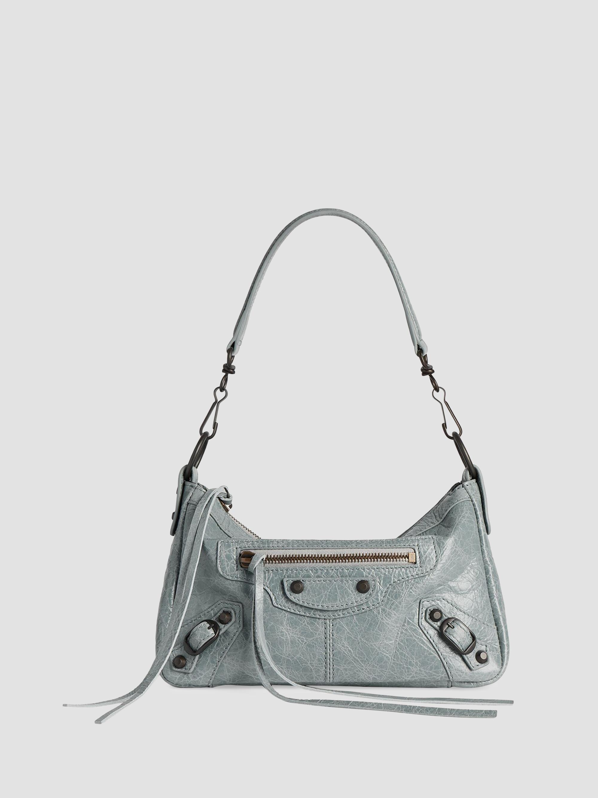 Balenciaga Women's Le City Moto Crossbody Bag - Blue Grey