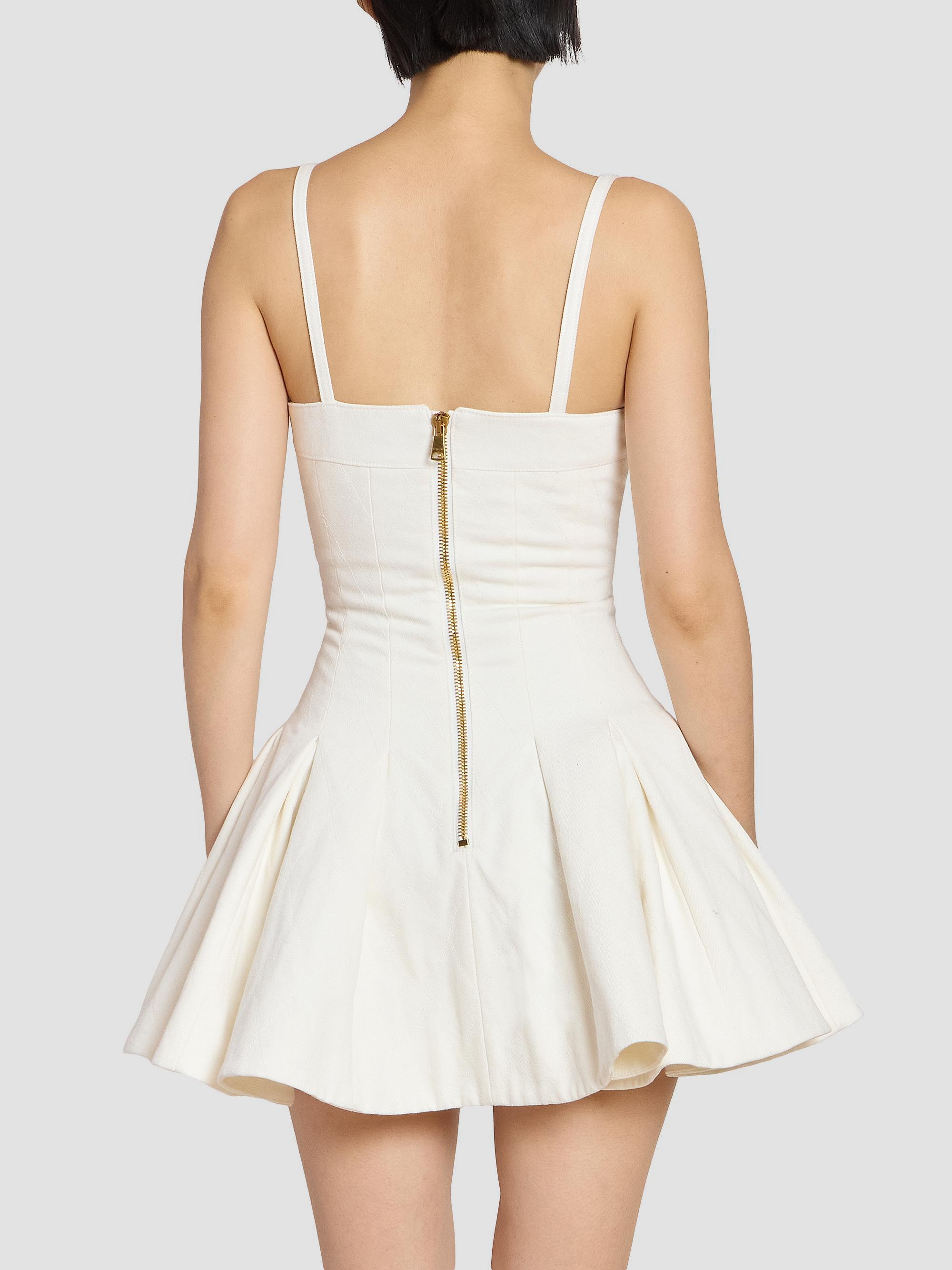 Balmain Bustier Denim Button-Front Minidress | Saks Fifth Avenue